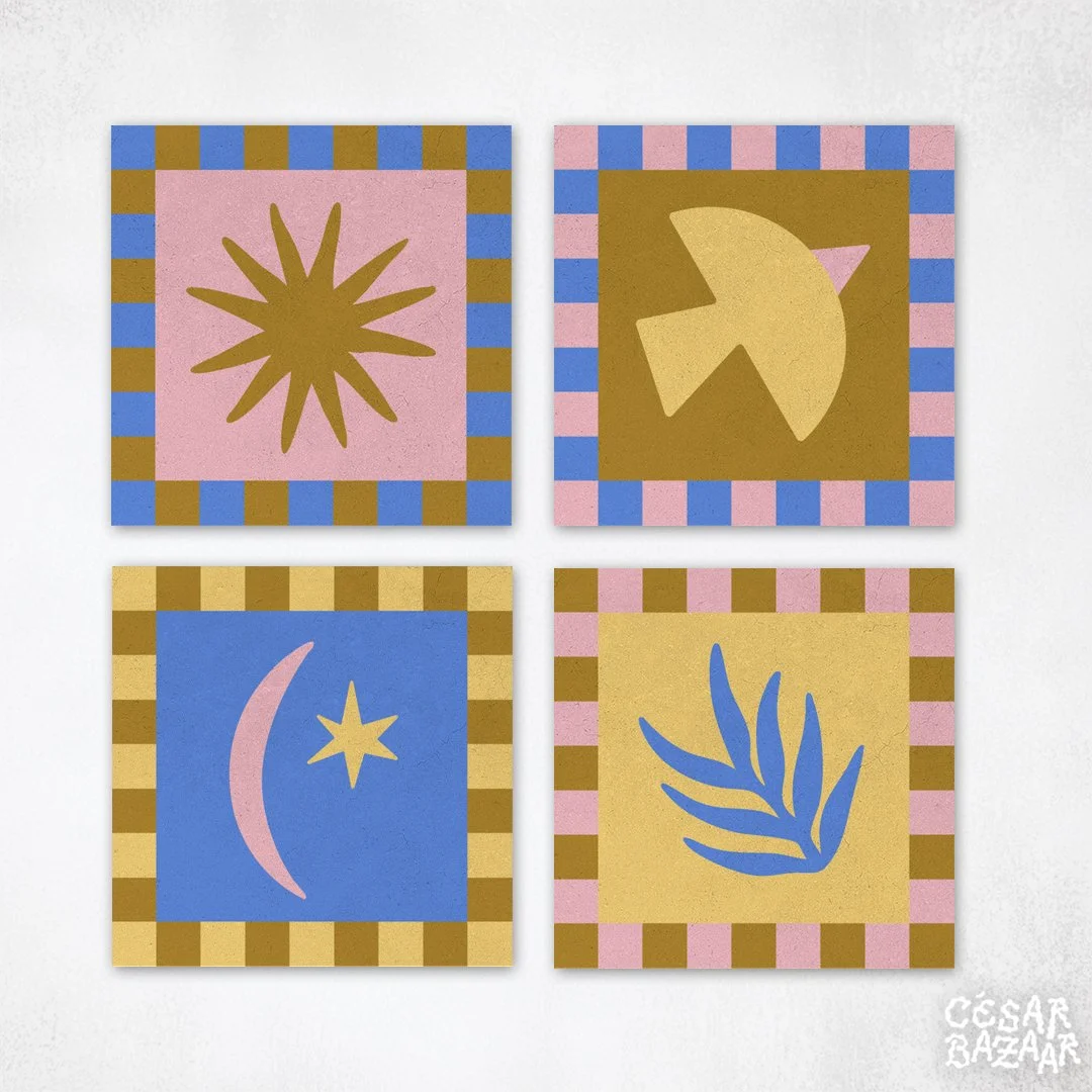 Ô nature adorée - Carreau de ciment solidaire à l'unité - par Manon Vermote