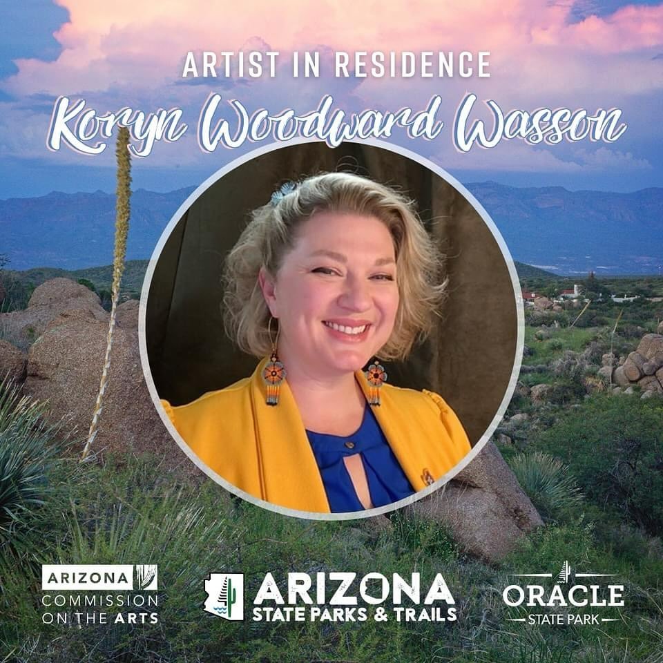 We are thrilled to partner with Arizona Commission on the Arts on the first-ever Arizona State Parks Artist in Residence Program! Koryn Woodward Wasson, a teaching artist who lives and works in Phoenix, will kick off the program from April 14-19. Dur