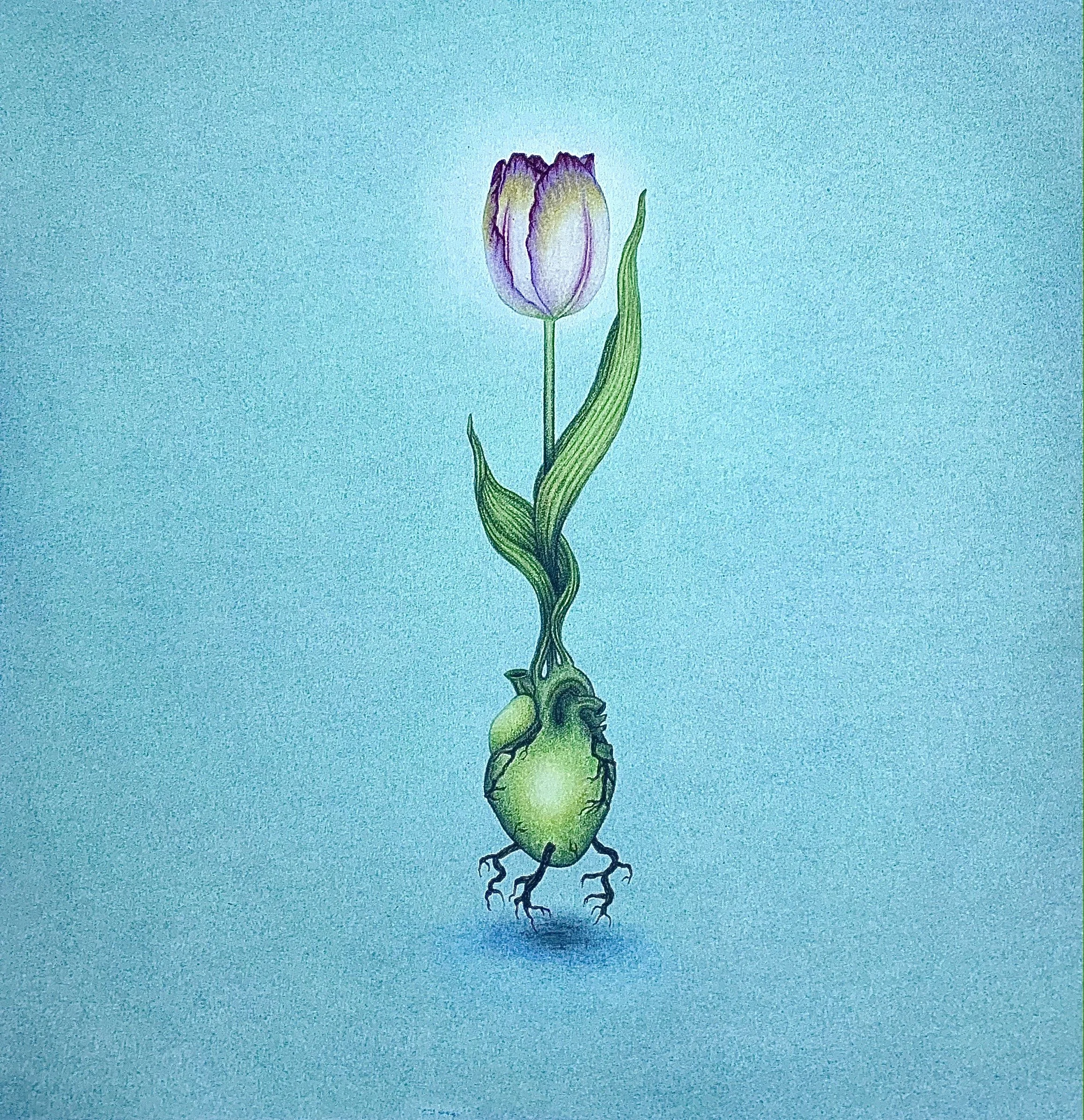 Things Worth Remembering, chalk, pastel, and ink on paper, 12"x12" SOLD