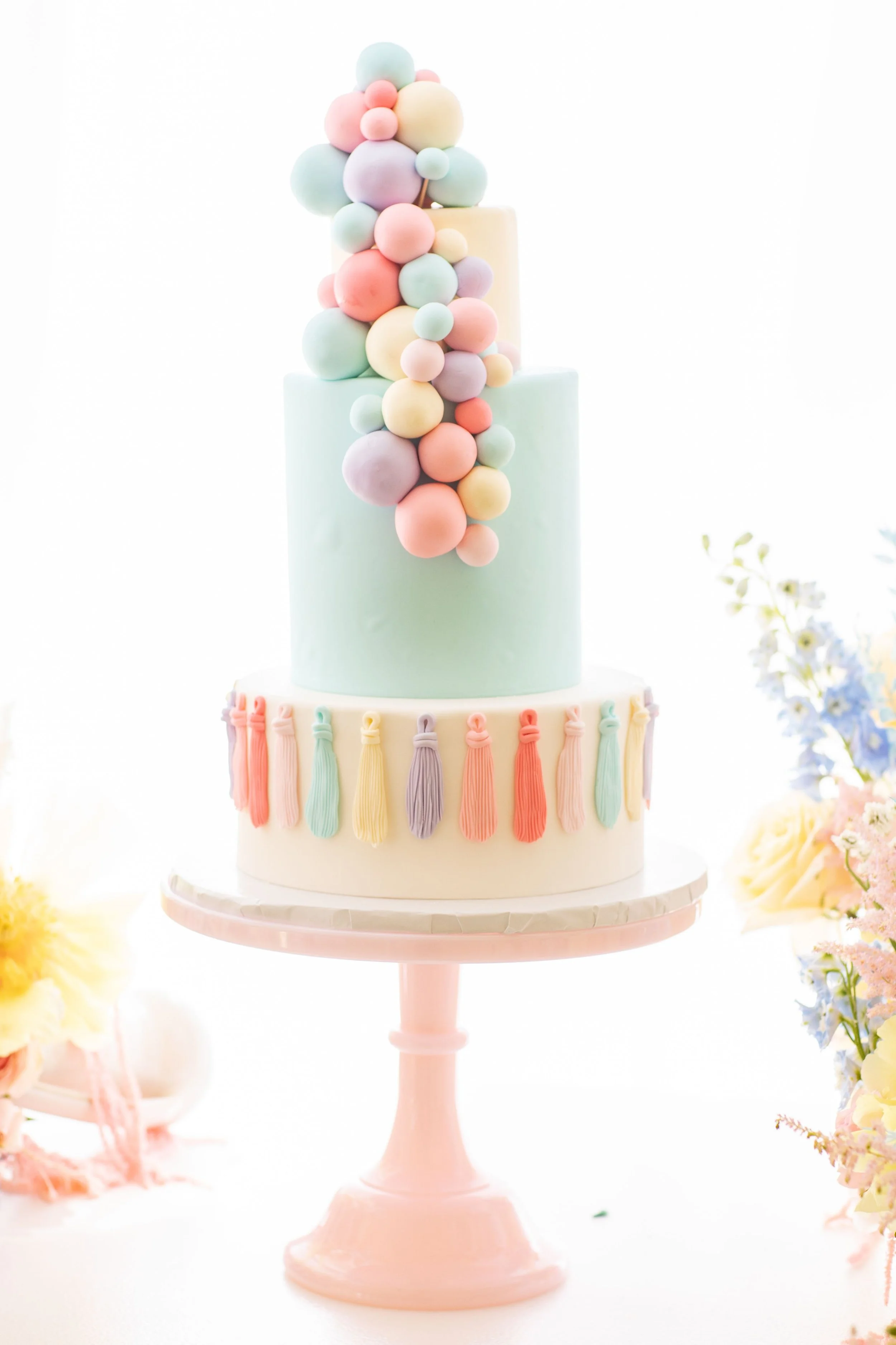 Kids Birthday Cake Styled by an Event Planner Los Angeles with Playful Pastel Details