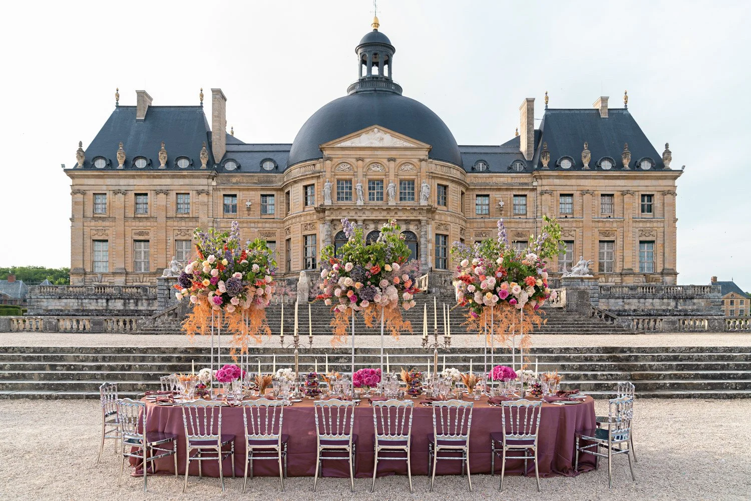 Chateau Vaux-le-Vicomte French wedding editorial designed by LA event designer Eddie Zaratsian