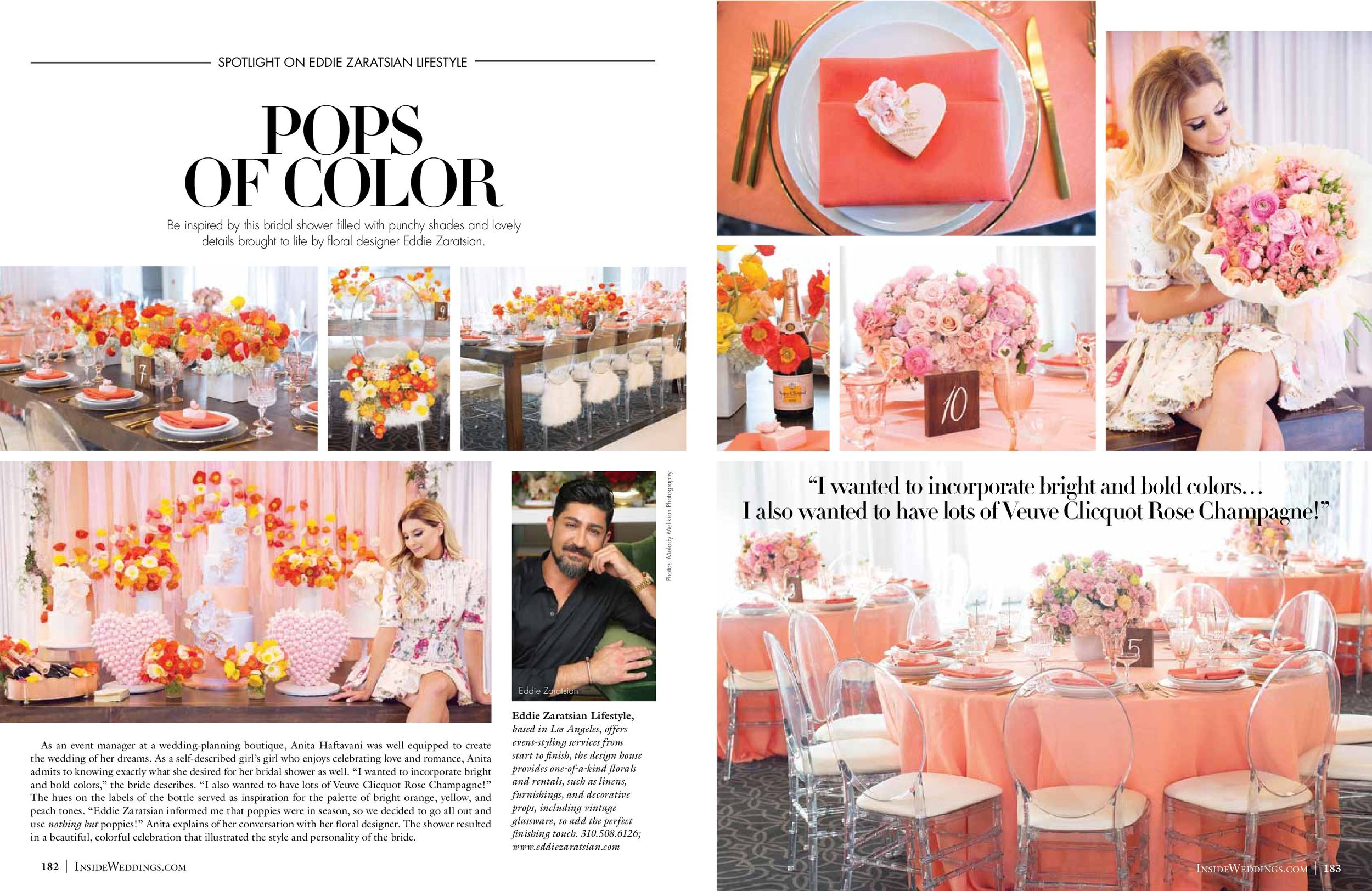 Feature on Eddie Zaratsian in Inside Weddings