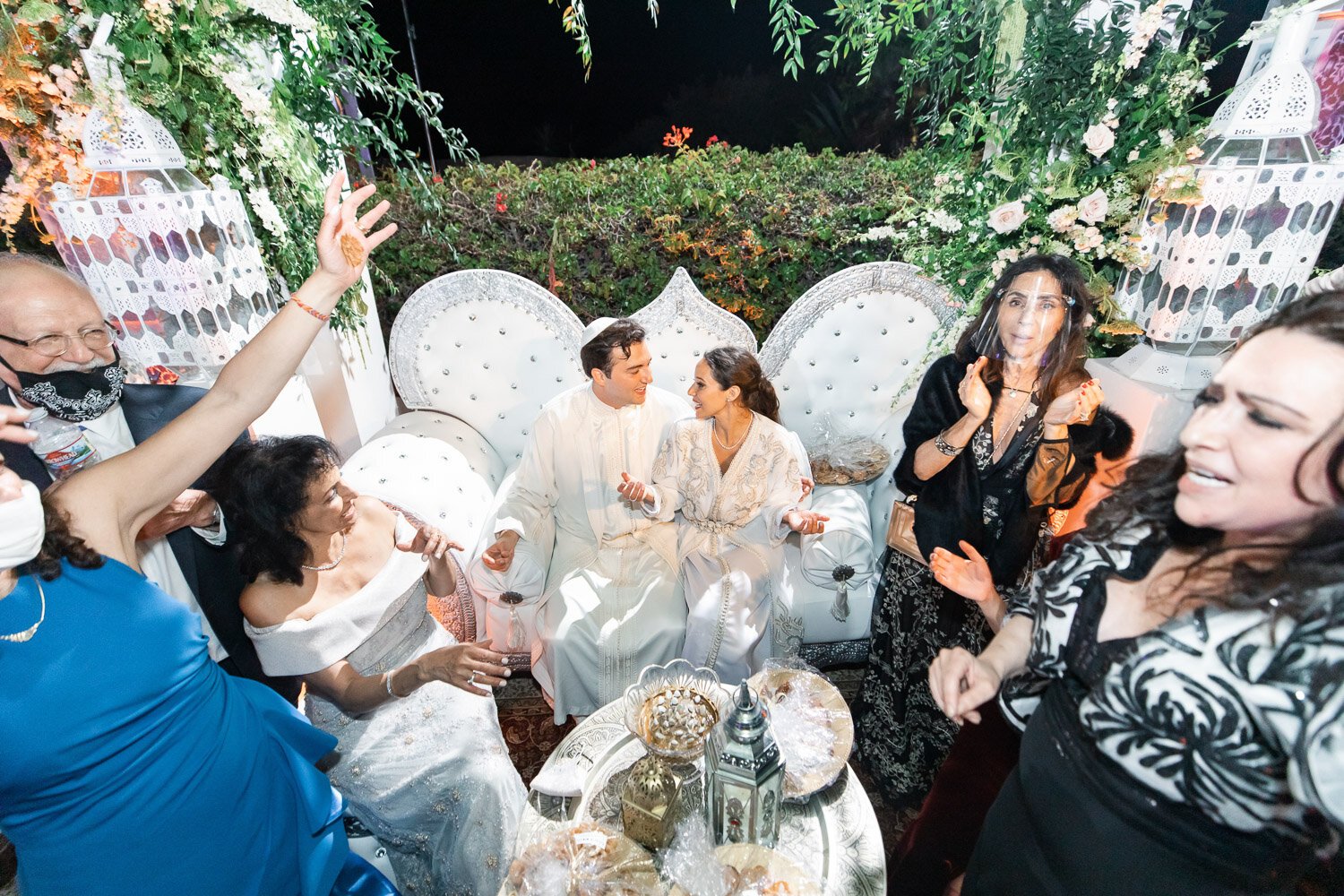 Wedding reception at Hummingbird Nest Ranch, florals designed by Eddie Zaratsian Lifestyle & Design