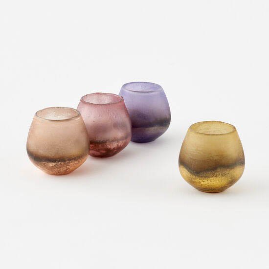 Matte Glass Ball Candle Holders