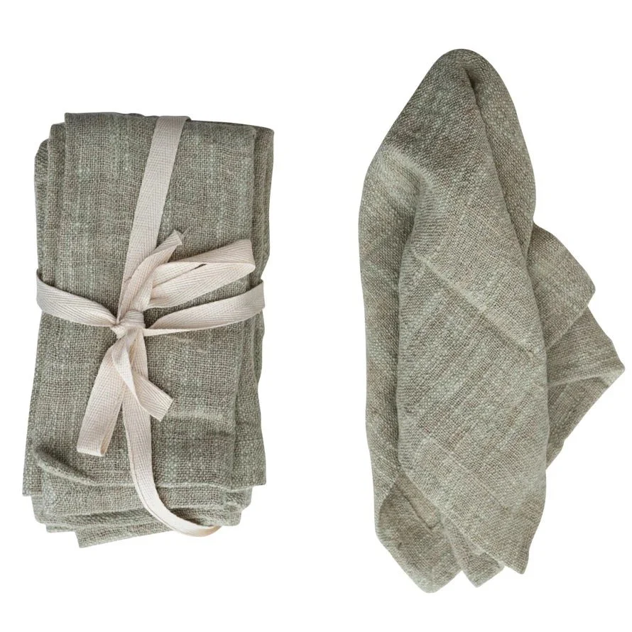 Grey Linen Napkins