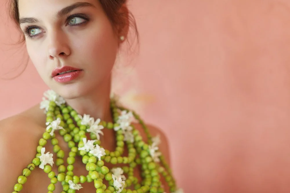 Set Designer - Junebug Weddings Shoot Floral Necklace