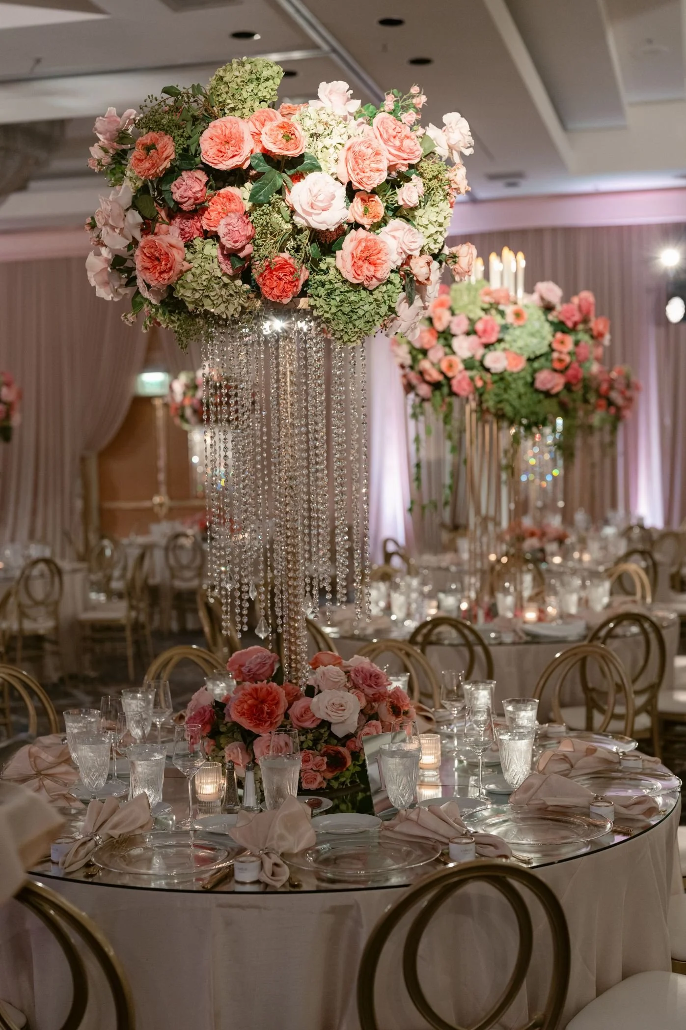 Wedding Planner and Event Design Designing a Wedding Reception with a Vibrant Pink and Green Atmosphere