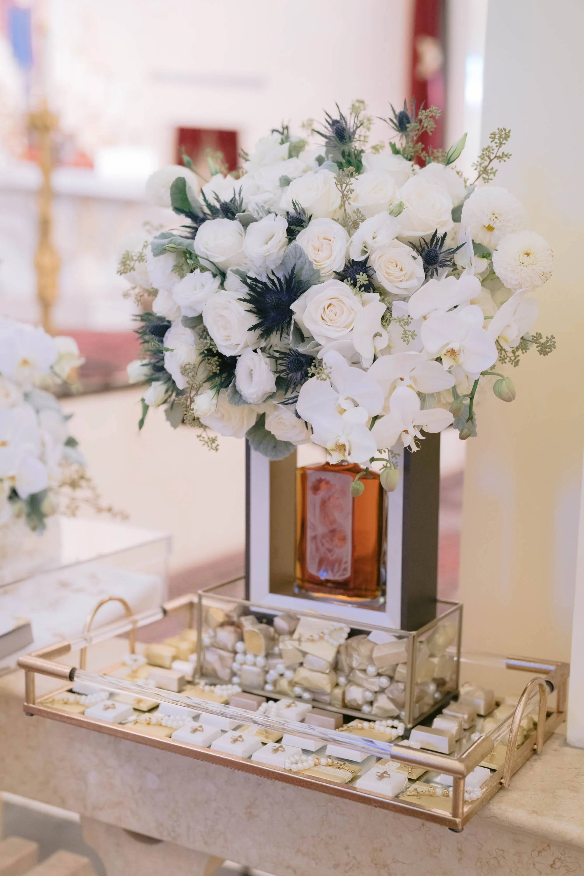 Christening Event Planning in Los Angeles with Elegant Ceremony Decor and Soft Floral Details