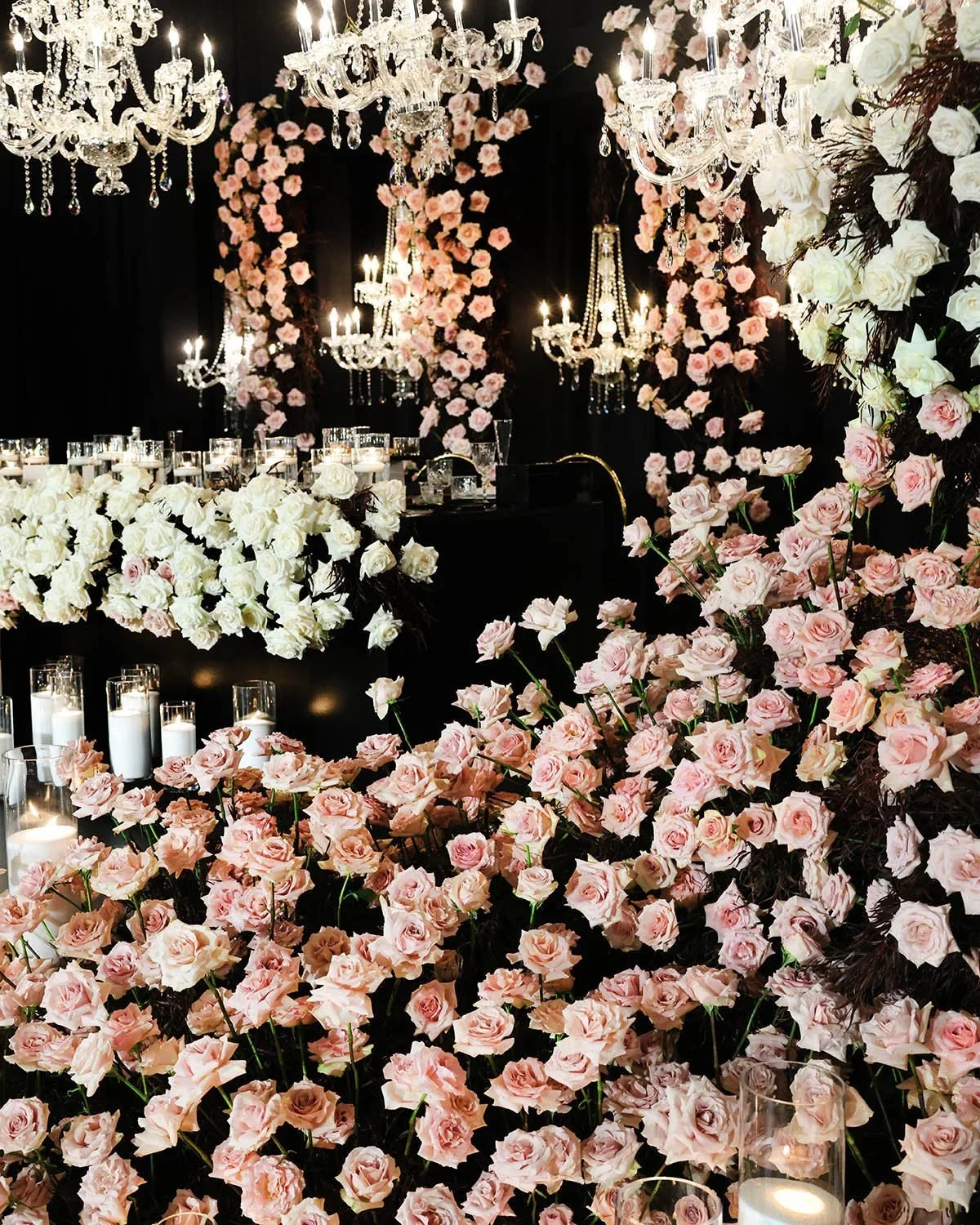 Hovhannes and Elmira  A Dark, Dramatic & SEXY Wedding Color Palette: Blush, Black, White & Gold 
