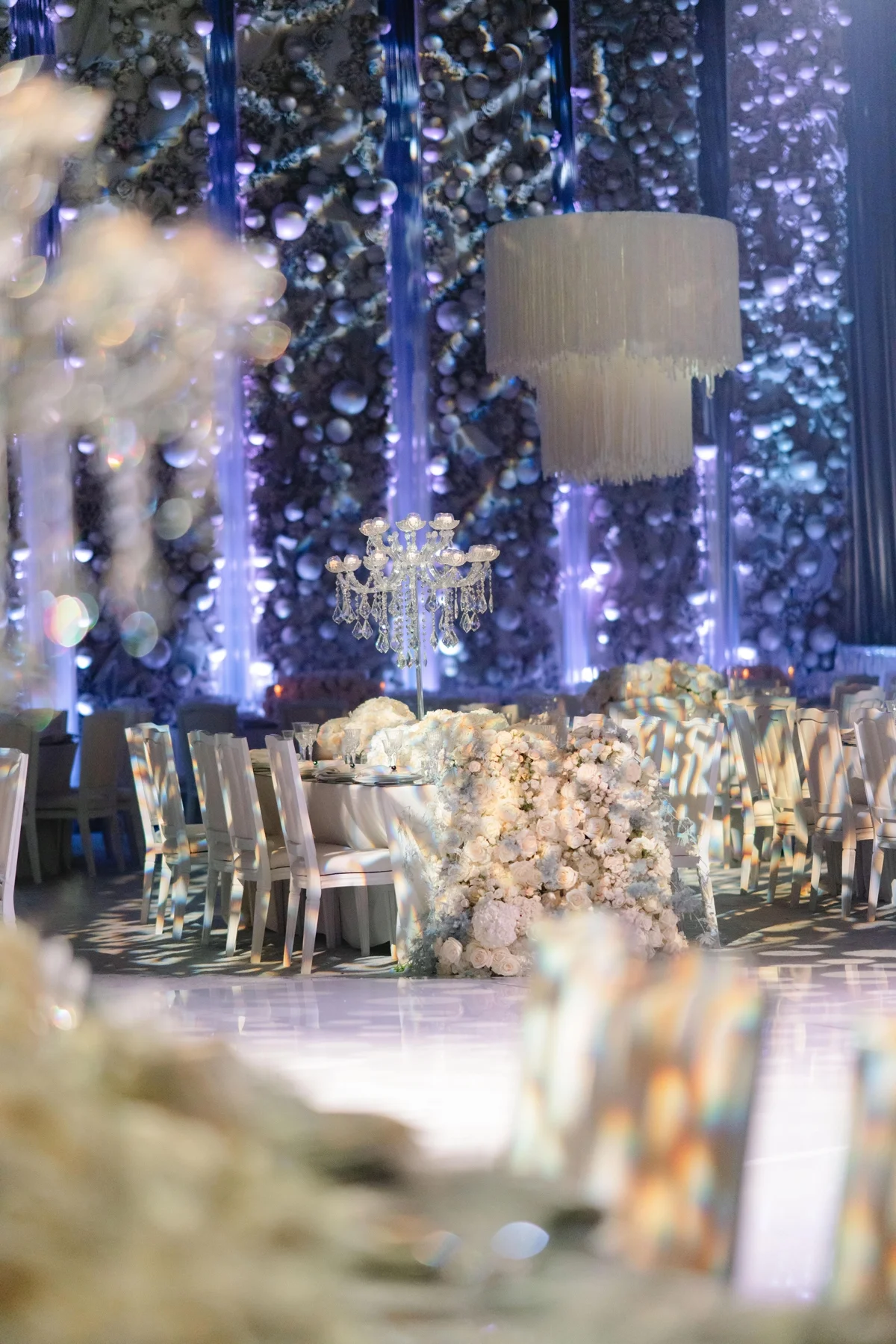 Luxury Event Planner Los Angeles Designing a Corporate Gala with Blue Lighting and Elevated Decor