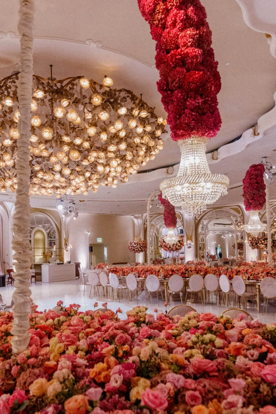 Wedding Reception with Bold Color Palette and Elevated Sunset-Inspired Styling