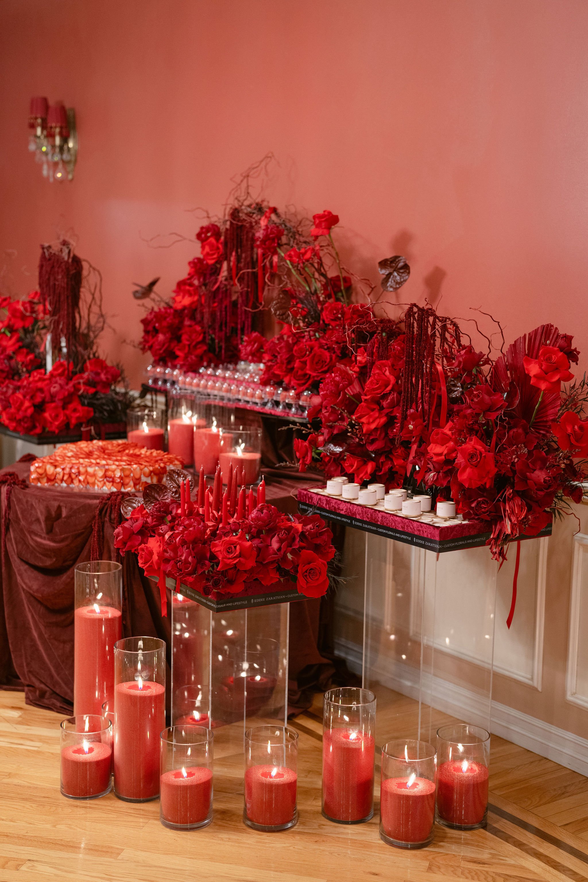 Event Planning Los Angeles for an Engagement with Candlelight and Elegant Table Details