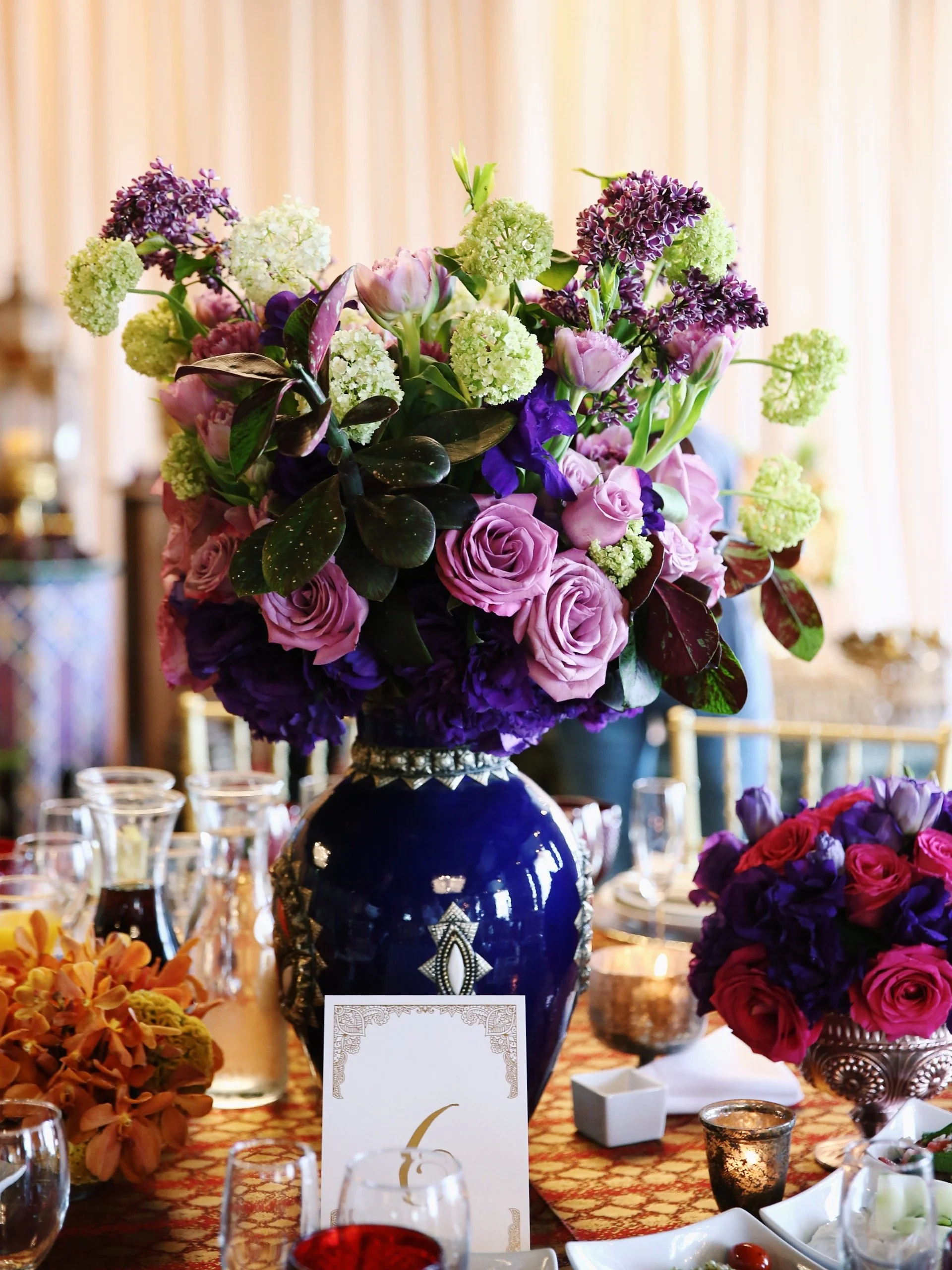 Party Planner and Event Designer Designing a Luxury Indoor Event With Custom Florals, Tablescape