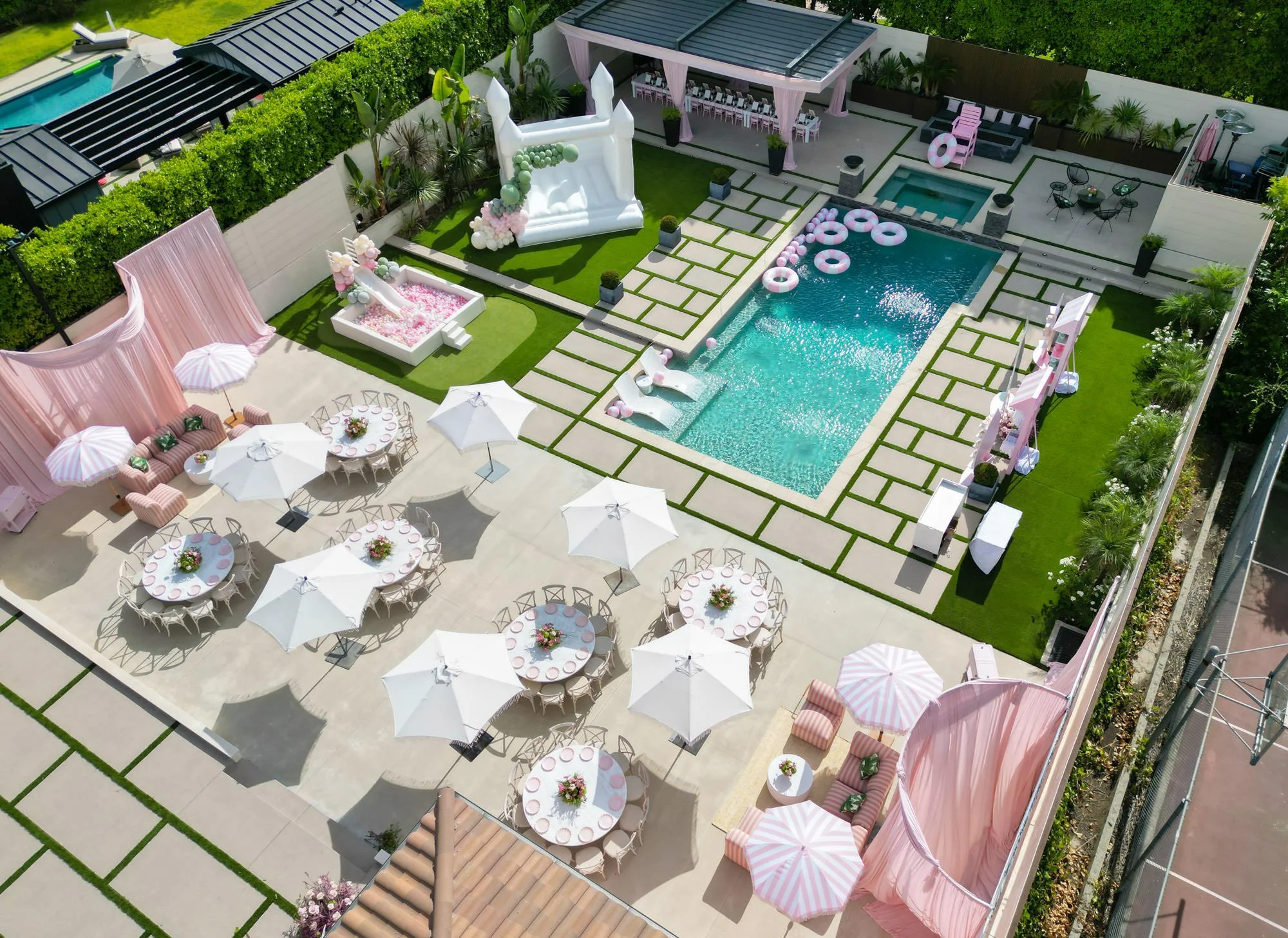 1st birthday pool party designed by LA event designer and planner Eddie Zaratsian 