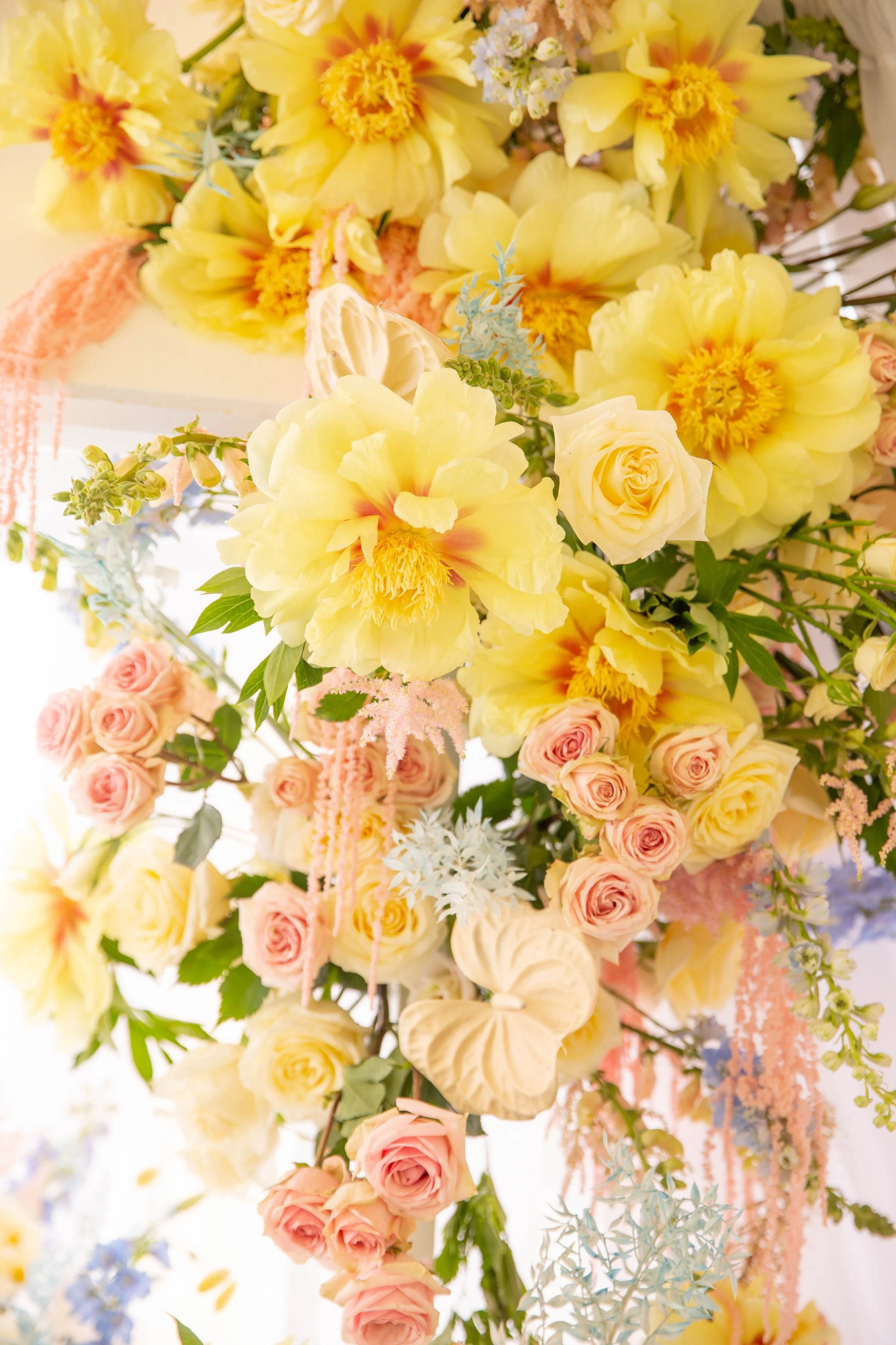 Bridal Shower Event in Los Angeles with Soft Yellow Florals and Elegant Table Styling