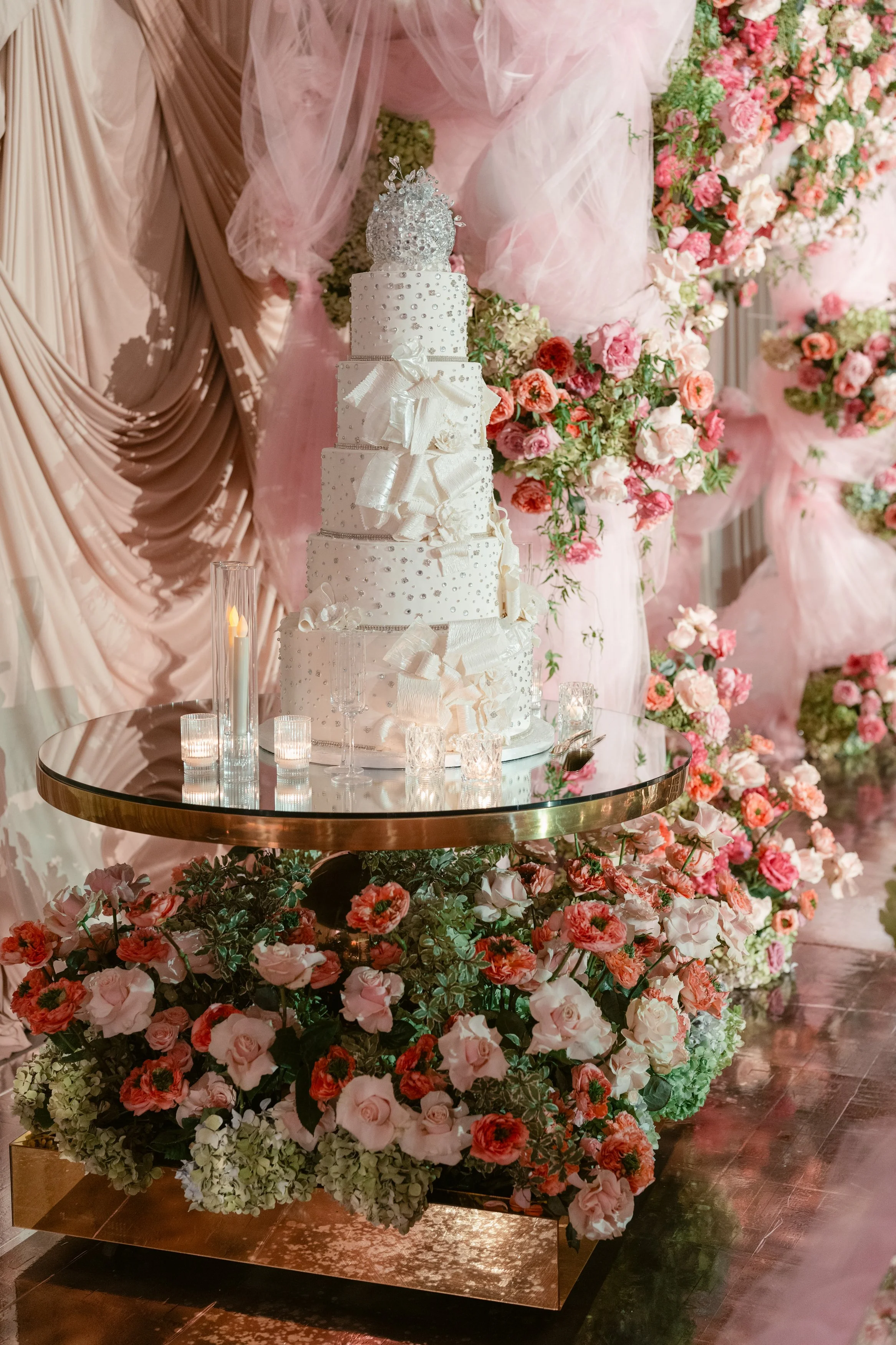 Romantic and Bedazzled Wedding Cake Design by Wedding Designer Eddie Zaratsian