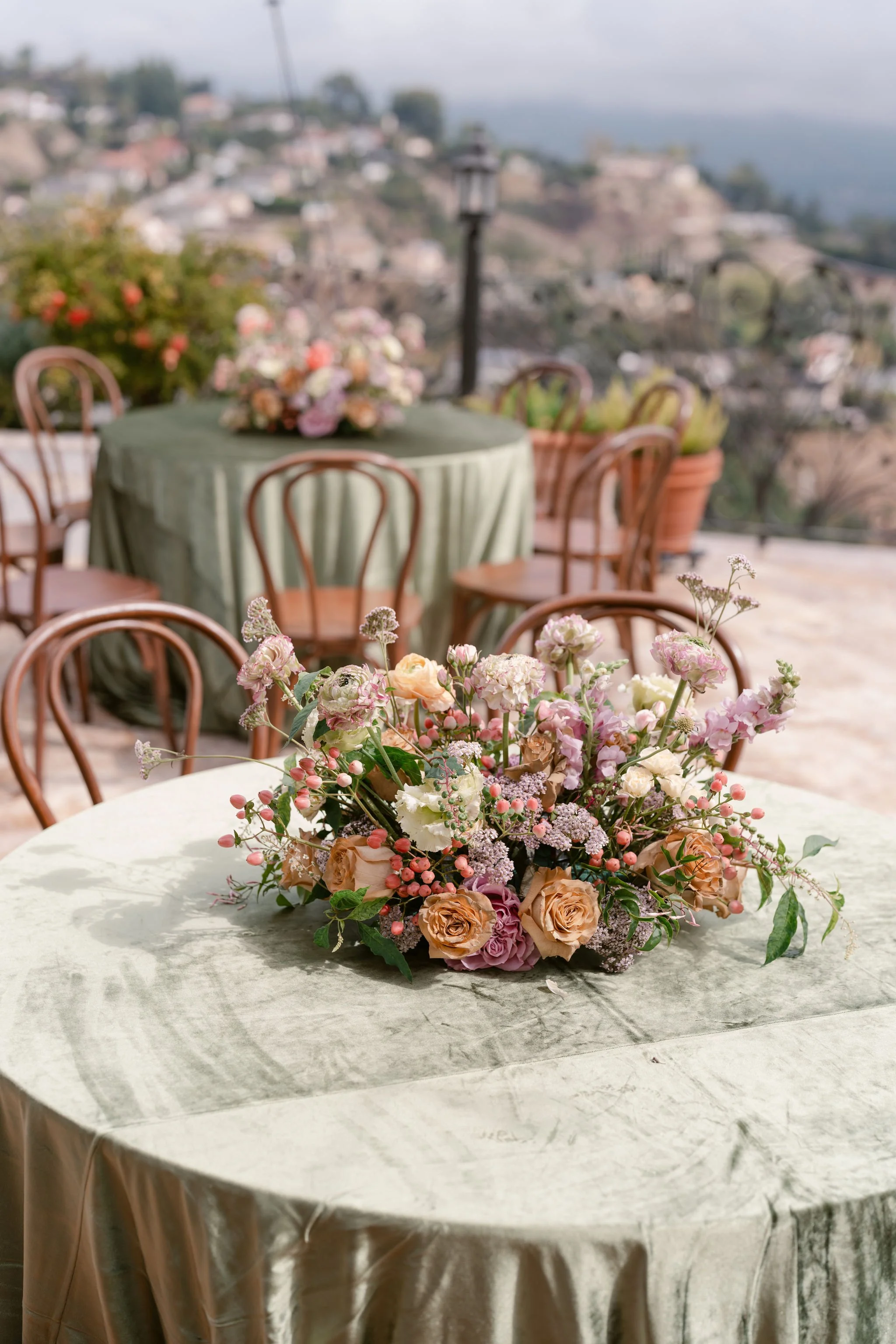 Wedding Planner Creating a Day-After Wedding Brunch Setup with Elegant Details in Glendale