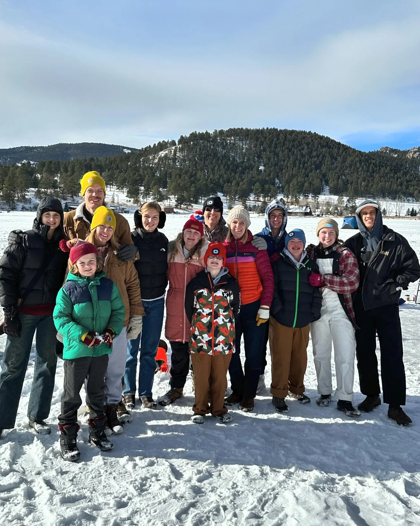 Fun day ice fishing with the fam! Sure do love this crew. Doesn&rsquo;t get much more &ldquo;Colorado&rdquo; than this! #thanksfishermandan