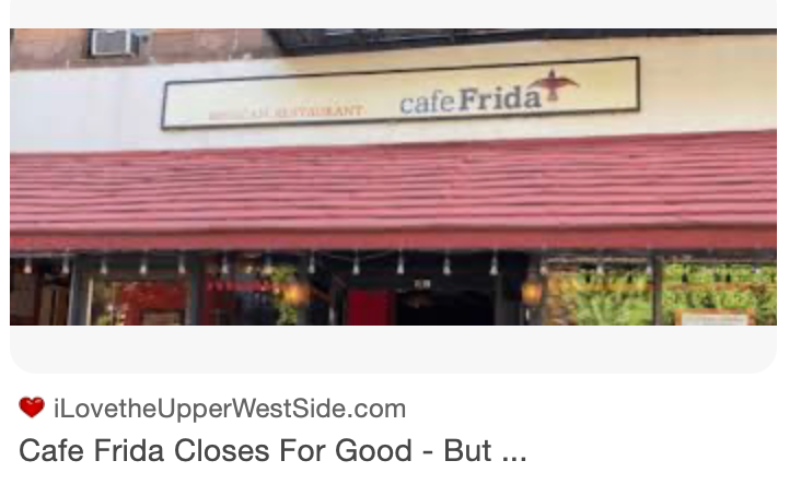 Cafe Frida Upper West Side NYC: The Story Behind Covacha | 2021