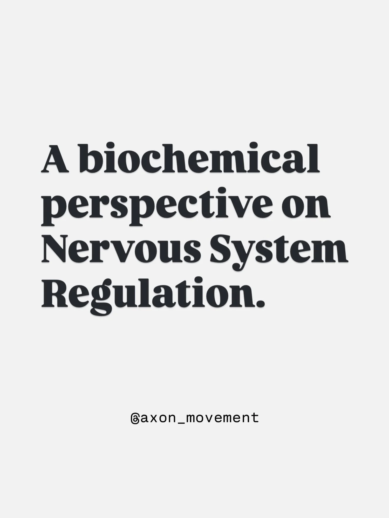Nervous System Regulation is more than mindset and meditation. A basic understanding of biochemistry, nutrition, and lifestyle factors makes the abstract subject tangible. 

Yes, the mind and psyche are some of the most powerful ways to regulate the 