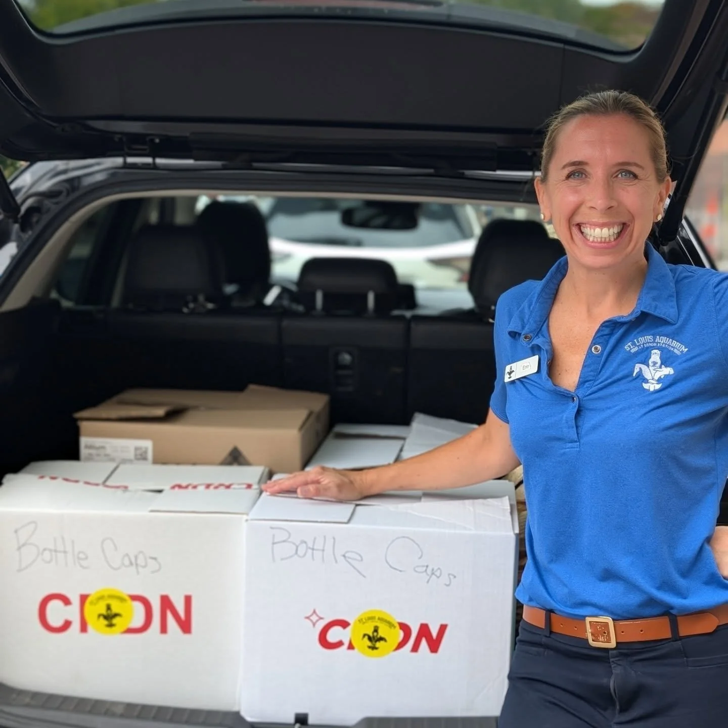 Thank you @st.louisaquarium for organizing the cap collection and for even being so nice as to deliver it to the studio! 
For those of you who have not been to the aquarium recently (and for those of you who go regularly), be sure to check out their