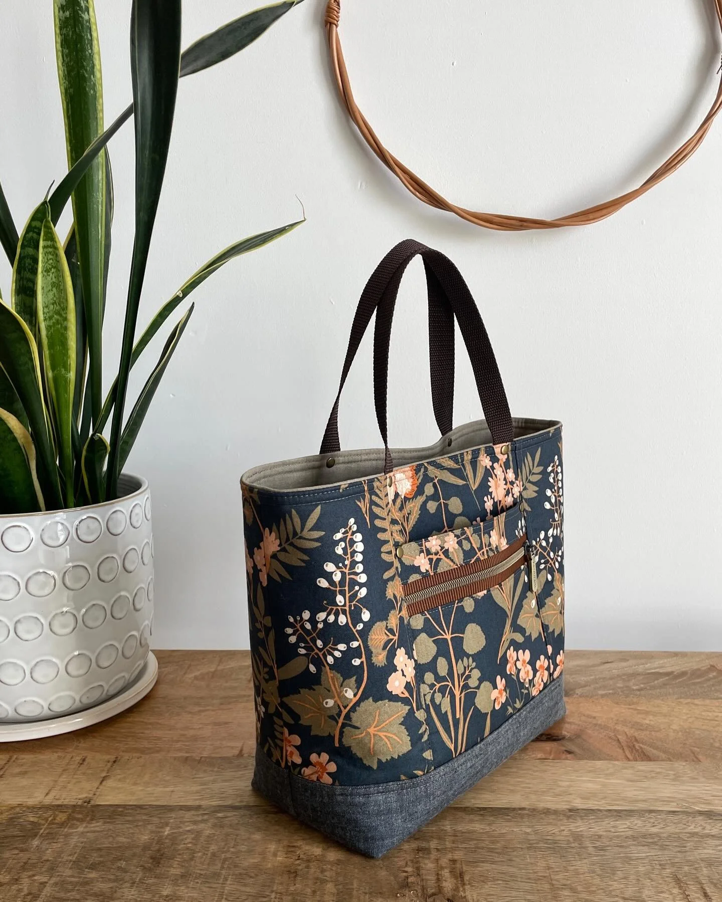 My newest YouTube video on how to sew this classy NORAH HANDBAG is now live, yay!

I think you will love this roomy, but not too large everyday tote. Its finished size is 10&rdquo; x 10&rdquo; x 5&rdquo; and it features exterior slip pockets for easy