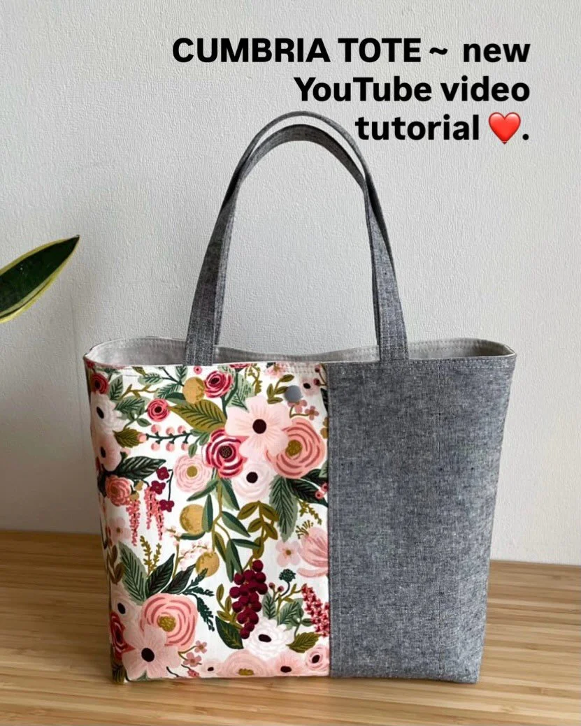 Time for a new video tutorial, yay! Are you ready to learn how to make my CUMBRIA TOTE featuring a unique zipper pocket divider? Then check out my YouTube channel (link is in my bio).

This classy tote comes in TWO SIZES. Small size is perfect for a 