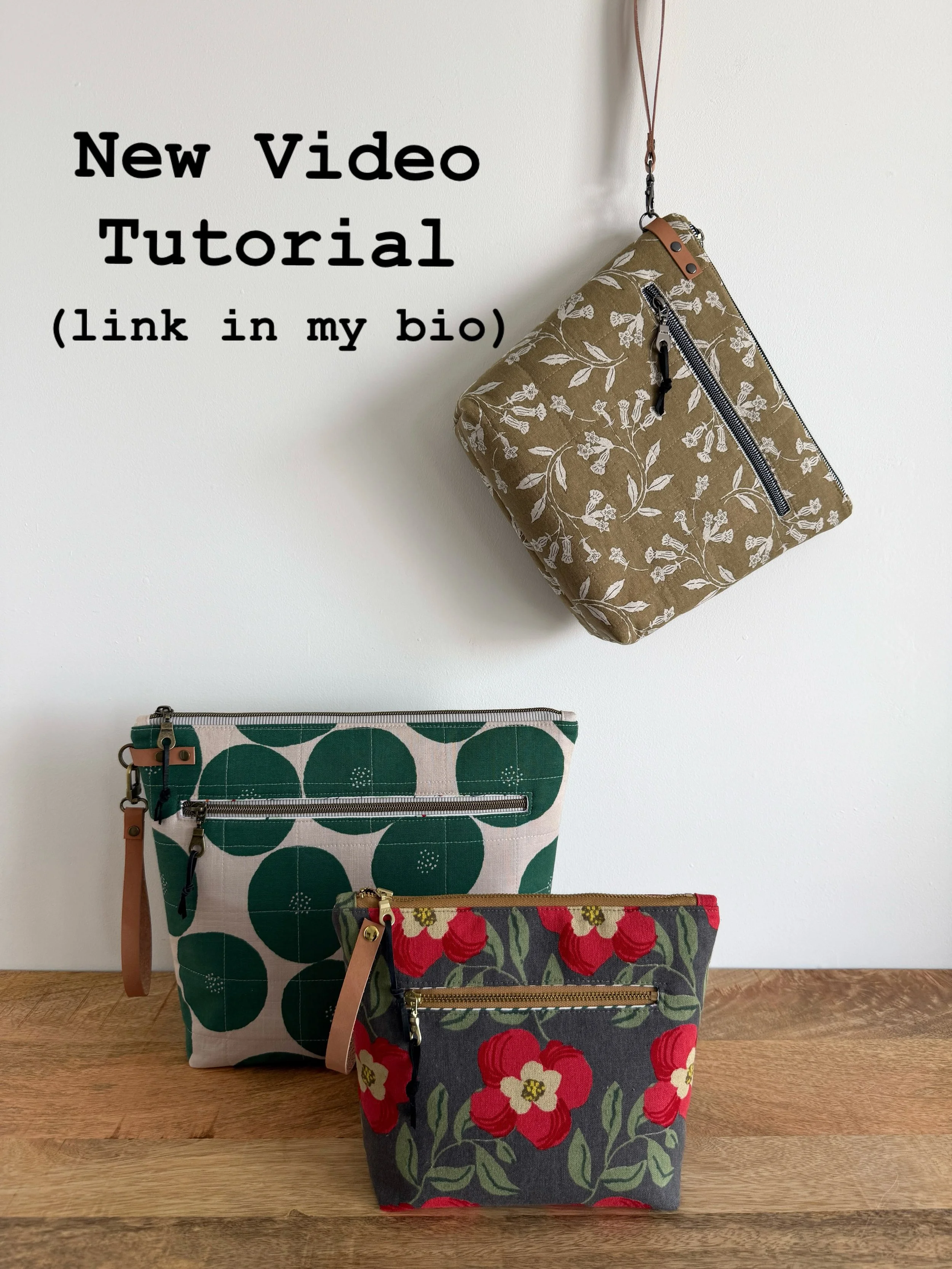 My newest video to accompany the already existing Elliott Pouch pattern is now LIVE on my YouTube channel, yay!

I hope you find this video helpful as you work on these generously sized zipper pouches, taking your time and working at your own pace, p