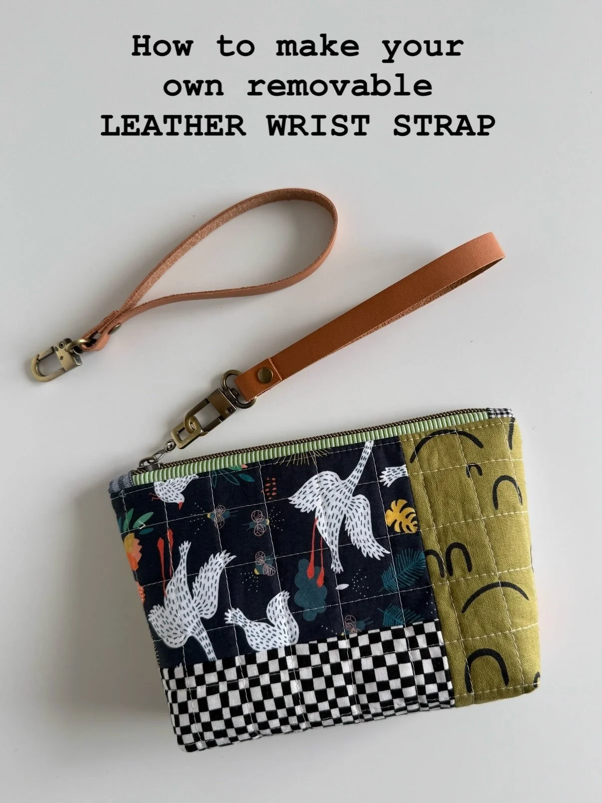 I love adding little details to my finished projects. One of my favorite finishing touches is a simple leather wrist strap (added to a zipper pull or a separately attached D-ring). 

It&rsquo;s such an easy update and can often take an already lovely