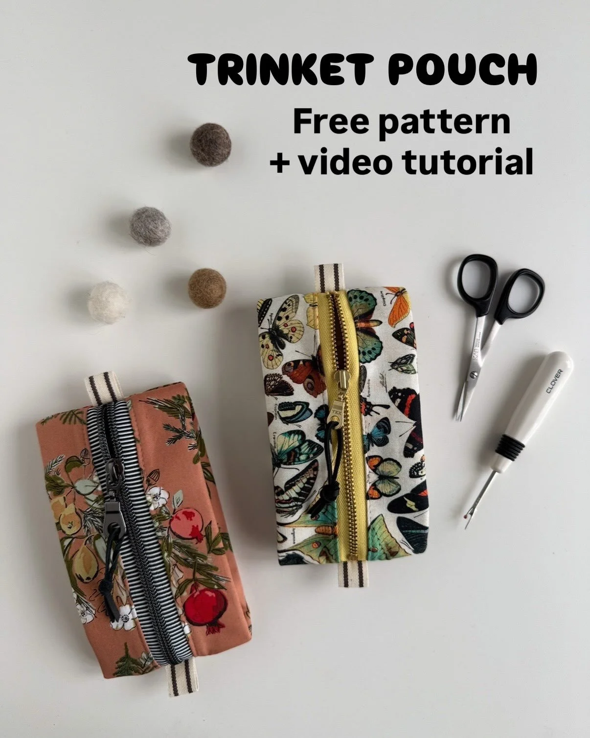 Are you looking for a quick, satisfying sewing project that&rsquo;s both practical and beautiful? Then I have just the thing for you!

TRINKET POUCH is perfect for storing all those little essentials that tend to disappear into the bottom of your bag