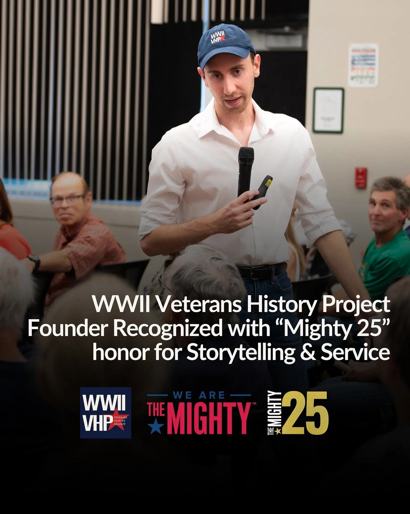 We are honored to share that our founder, @benmackjackson, has been recognized by @wearethemighty as one of this year&rsquo;s &ldquo;Mighty 25&rdquo; for his work preserving the voices of World War II veterans.

The Mighty 25 is a national recognitio