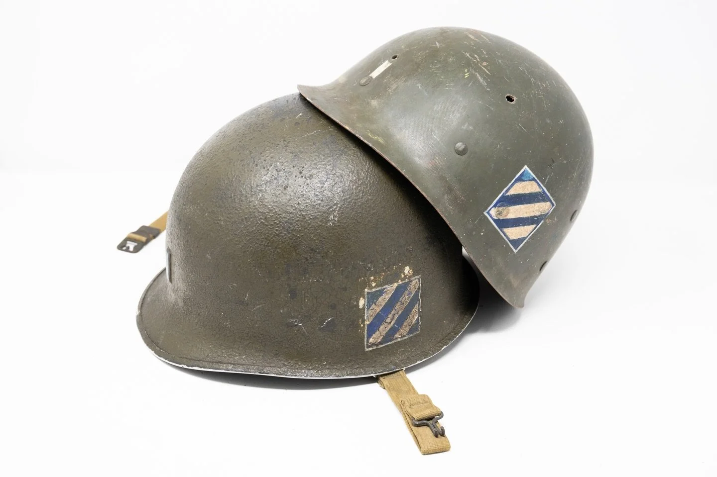 The WWII Veterans History Project recently acquired an original M1 helmet worn by Lambert P. Friederich, who served with E Company, 30th Infantry Regiment, 3rd Infantry Division. Carried through wartime service and preserved for more than eight decad