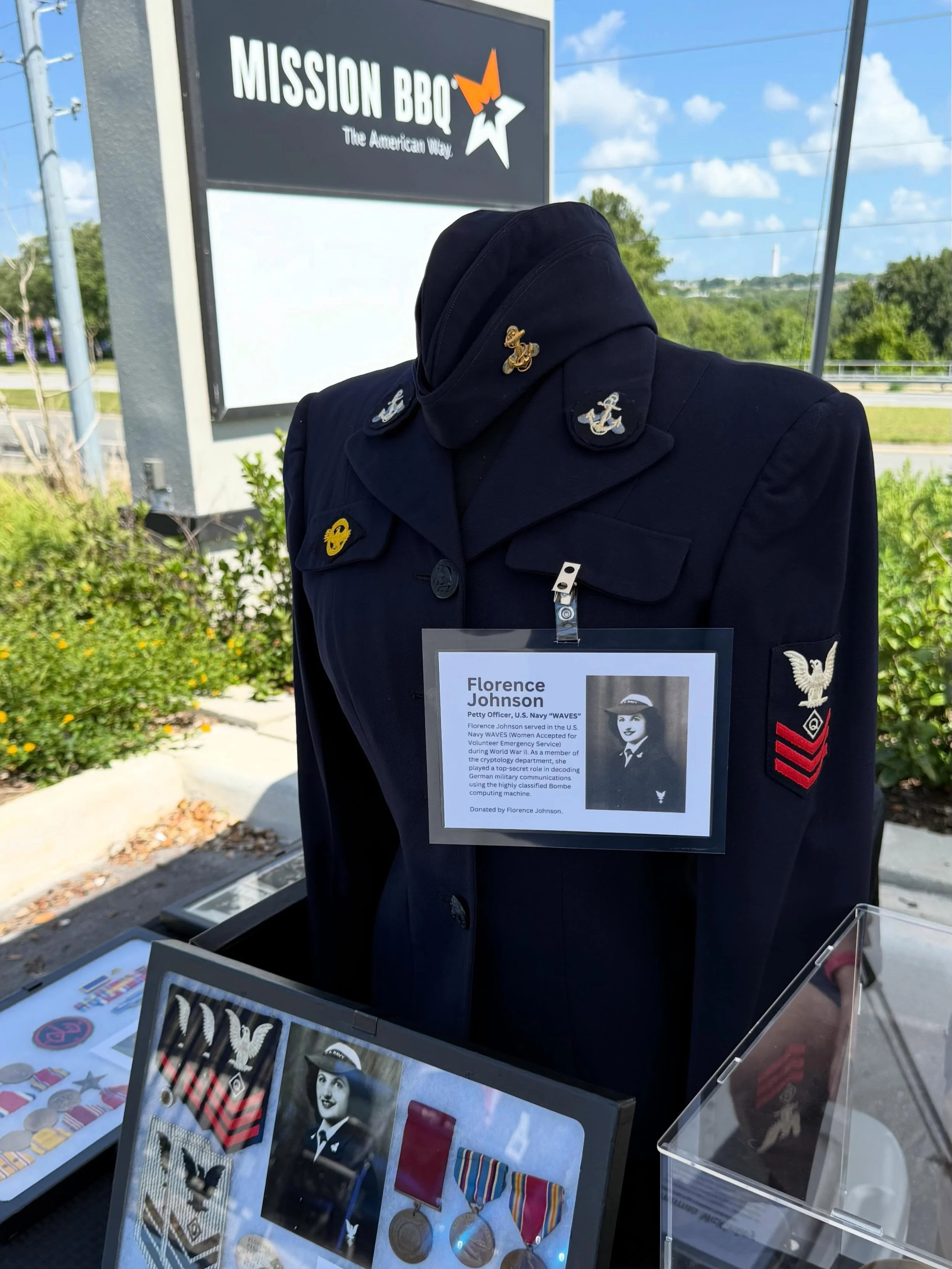 To mark Armed Forces Day yesterday, @ww2vhp was honored to present a traveling museum display at @missionbbq in Clermont, Florida, featuring dozens of artifacts from our extensive collection and archive.
