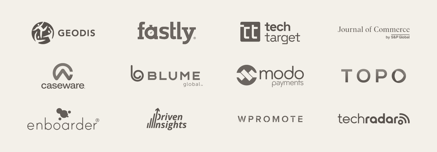 Logos of clients that Paul Maplesden has worked with