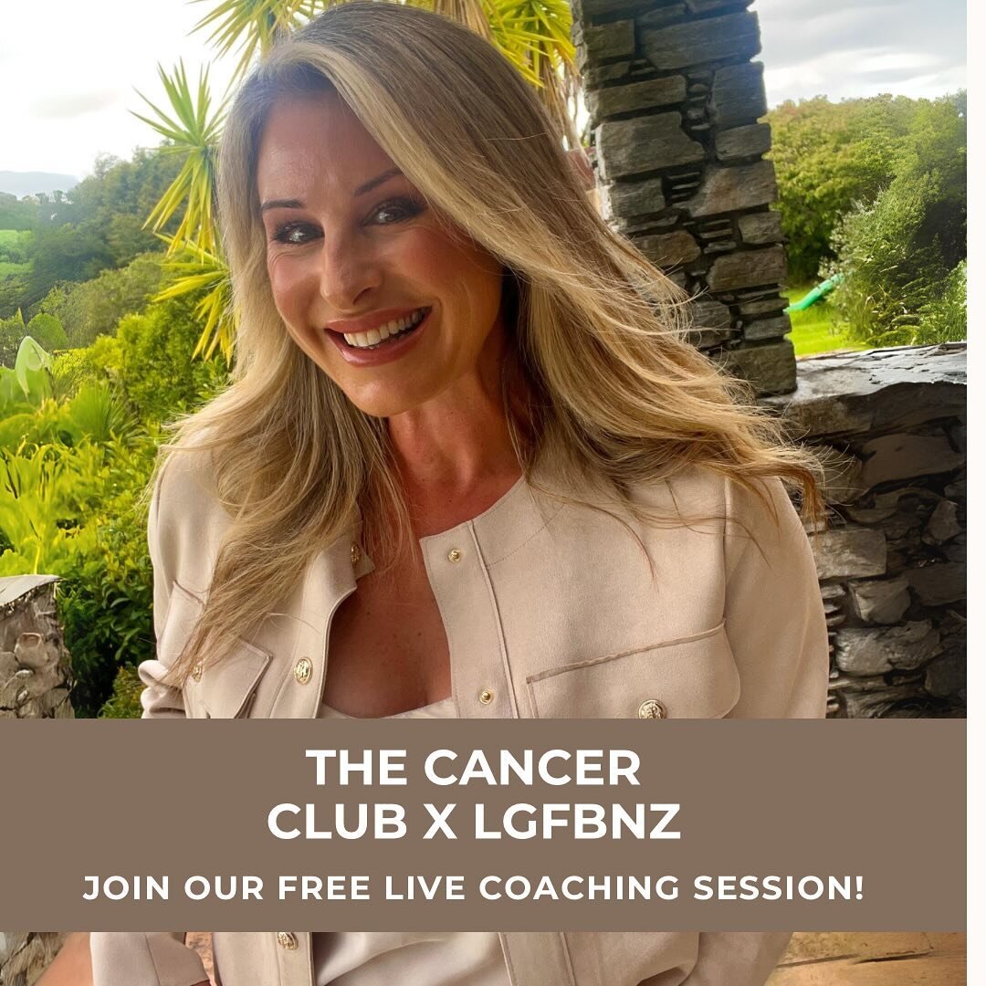 THE CANCER CLUB X LOOK GOOD FEEL BETTER NZ!

I&rsquo;m so excited to be hosting a FREE live (online) coaching workshop this Wednesday, 13 March at 10am with Look Good Feel Better NZ! 

If you&rsquo;ve had a cancer diagnosis, you&rsquo;re welcome to j