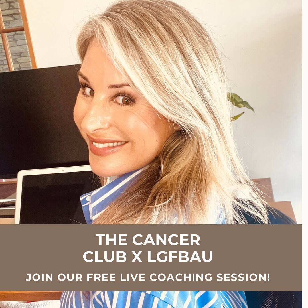 THE CANCER CLUB X LGFBAU! 

We&rsquo;re BACK this Friday with the next free, live online coaching session as part of @lgfbaustralia &lsquo;s Feel Better Fridays initiative. 

If you&rsquo;ve had a cancer diagnosis, you are SO welcome to join us - fro