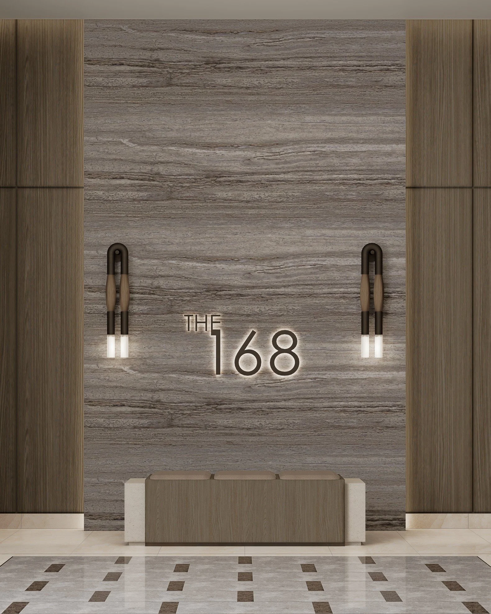 Geometry in dialogue.

#studiodidonato 
#interiordesign
#materiality 
#interiordetails 
#lobby