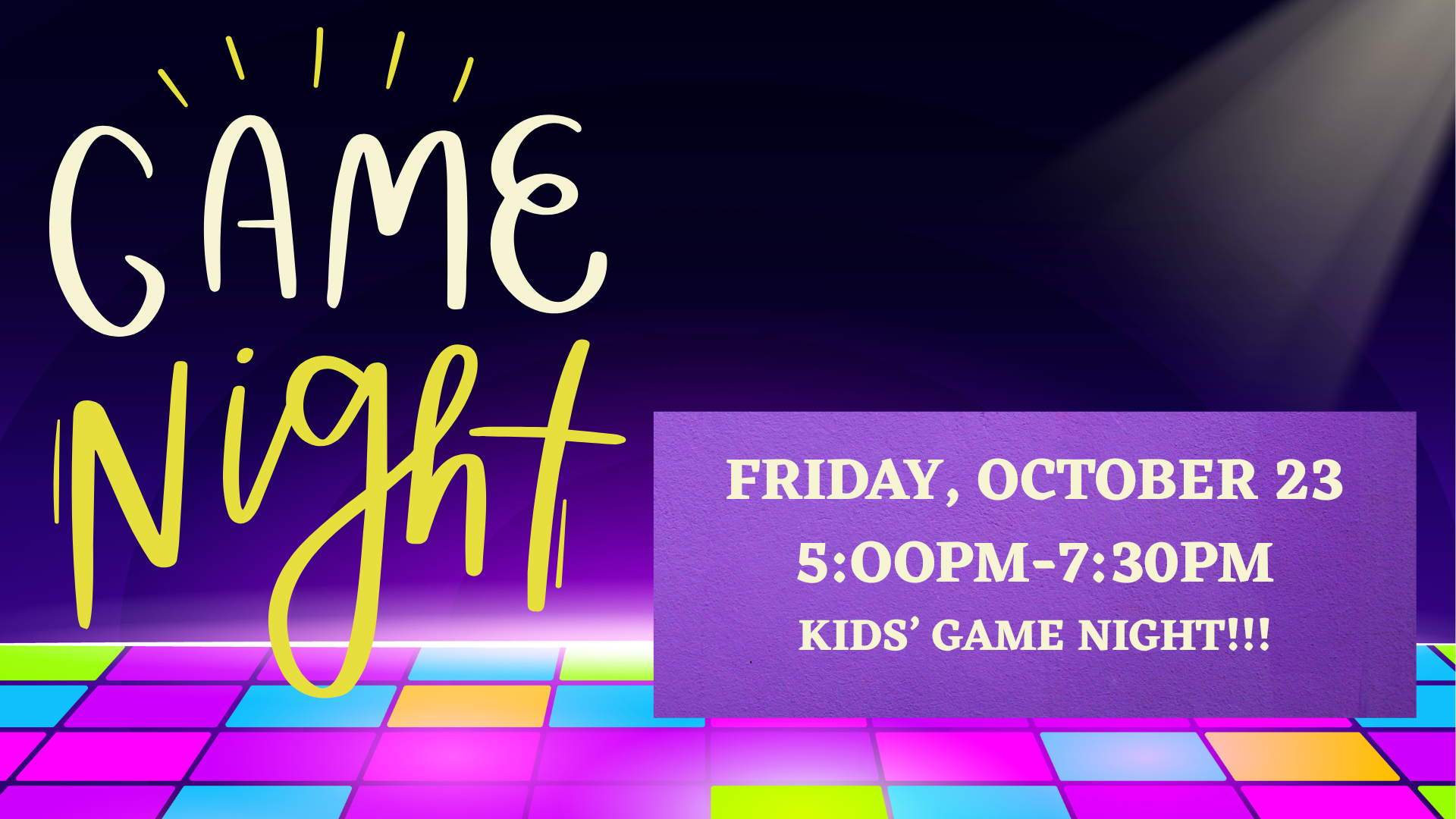 Kid's Game Night