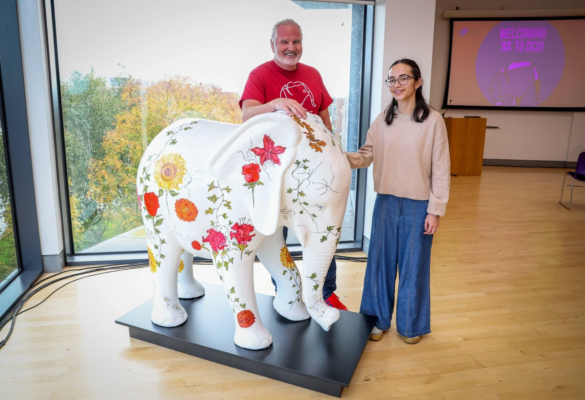🌸 Say hello to Jia, our newest Elephant in the Room &mdash; unveiled at Dublin City University!

Created with beauty, care, and intention, Jia now stands as a symbol of mental health awareness on campus &mdash; reminding every student and staff memb