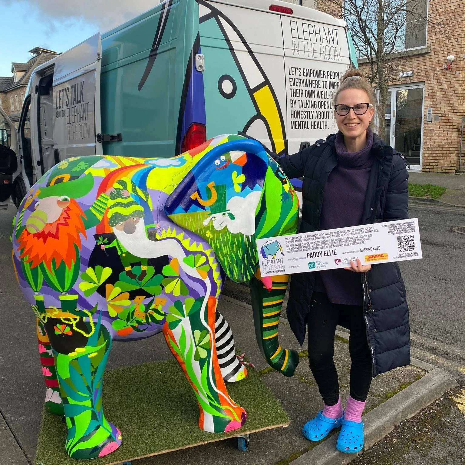 We can't thank Kuze, the Ireland Funds and Bank of Ireland NYC enough for helping us bring our message of hope and permission to New York with the amazing, Paddy Ellie, which sits proudly in Manhattan reminding New Yorkers that it's never weak to spe