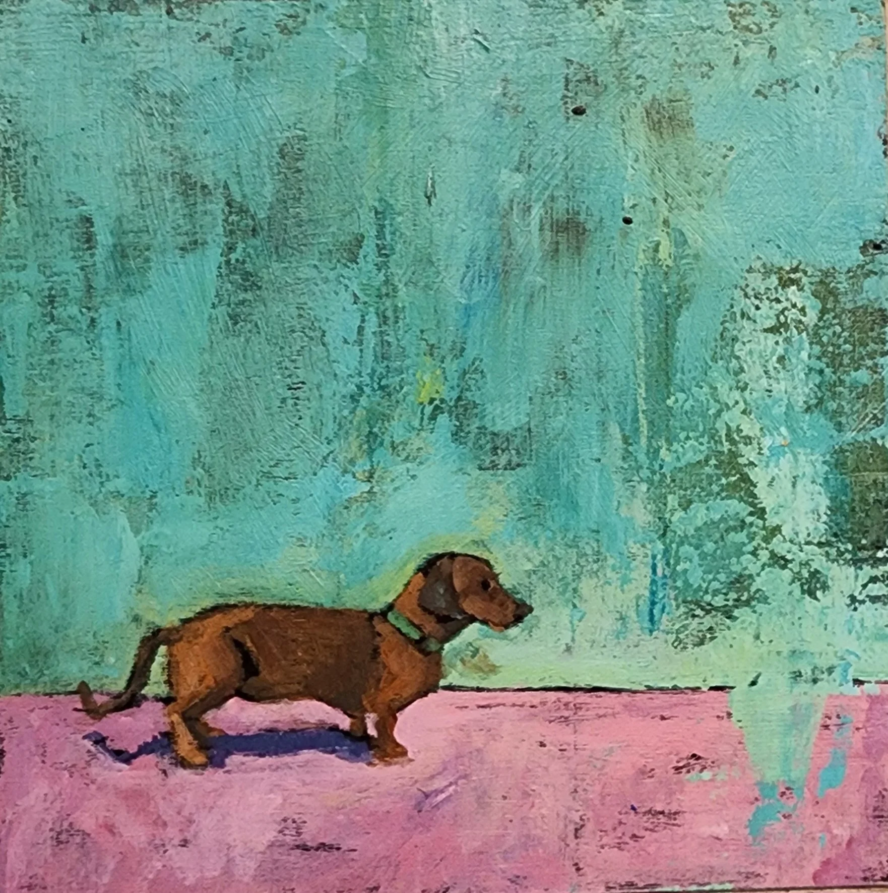 Stubborn   Acrylic/Cold Wax  6"x6"  $115