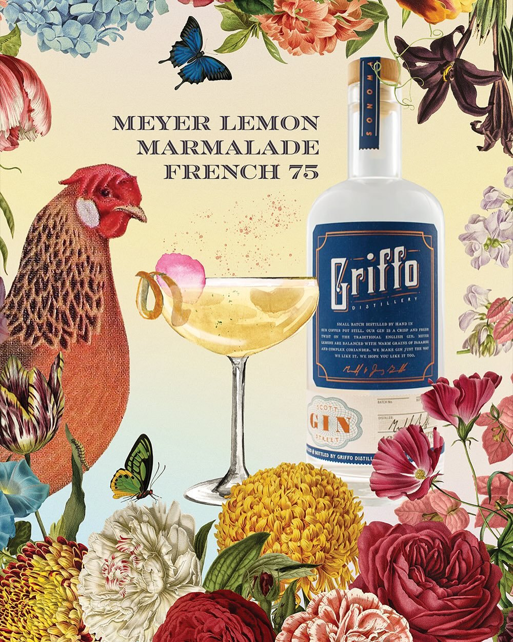 Which pretty little @griffodistillery cocktail are you making for this coming #drinkingwithchickensday? (This Friday, May 23rd!!)

🥂🍋A Meyer Lemon Marmalade French 75 made with Griffo&rsquo;s multi-award-winning Scott Street Gin (voted best gin 6 t