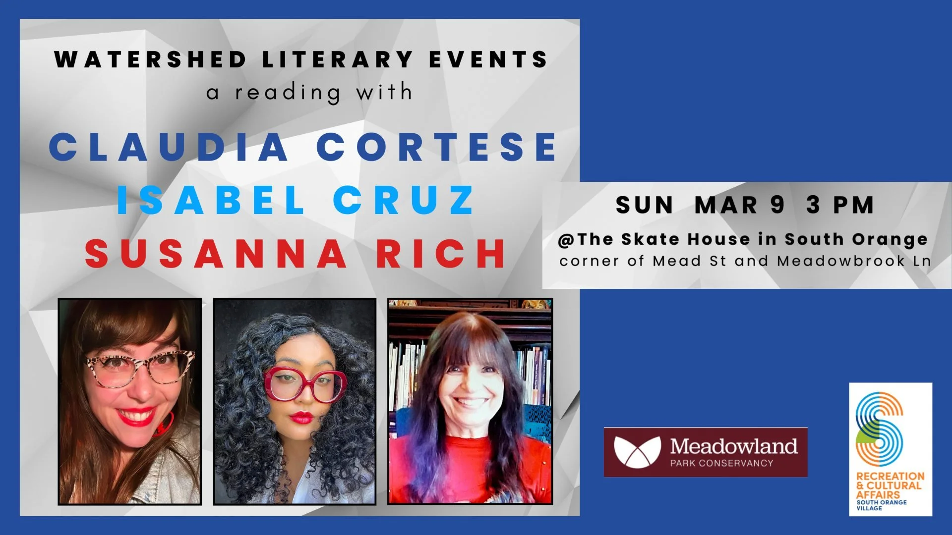 Watershed Literary Events Women's History Month Reading