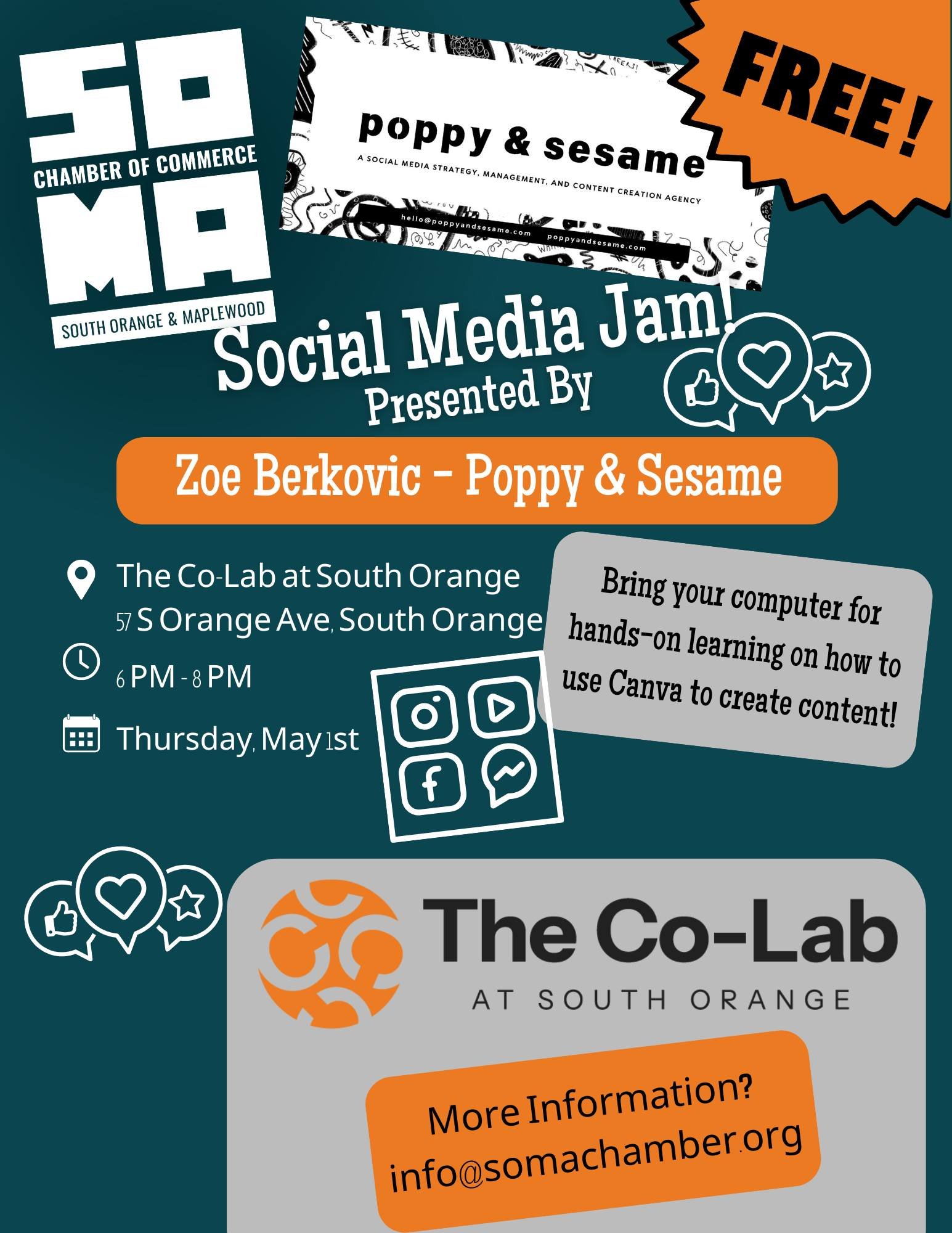 Social Media Jam with Poppy & Sesame