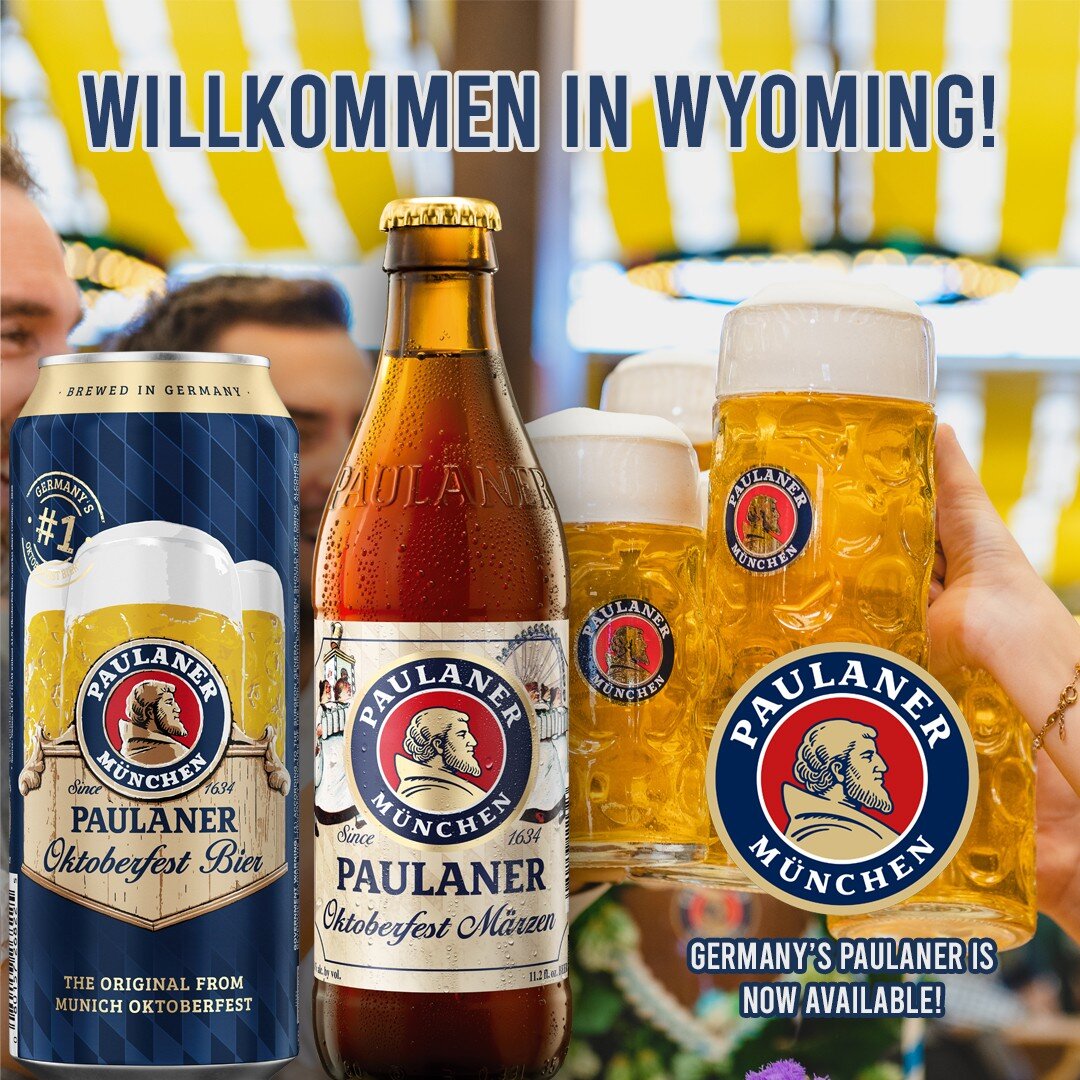 Oktoberfest season just took another turn for the better!  We're extremely proud to welcome Germany's legendary Paulaner to Wyoming!  In the coming days, our trucks will be hitting the market with Paulaner's TWO Oktoberfest offerings, Paulaner Oktobe