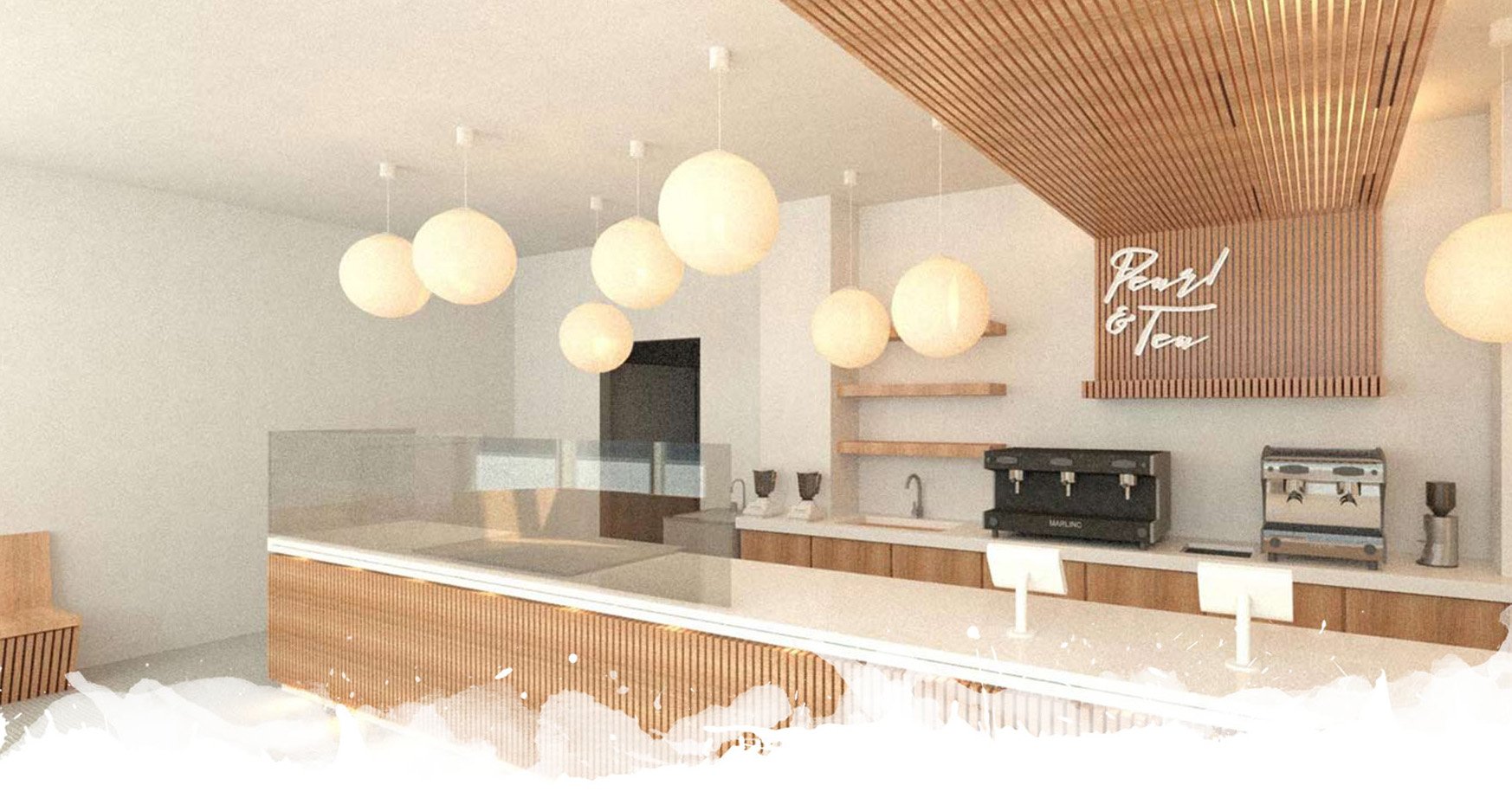 Pearl Tea Design PEARL + TEA // TENANT IMPROVEMENT — Ink Built