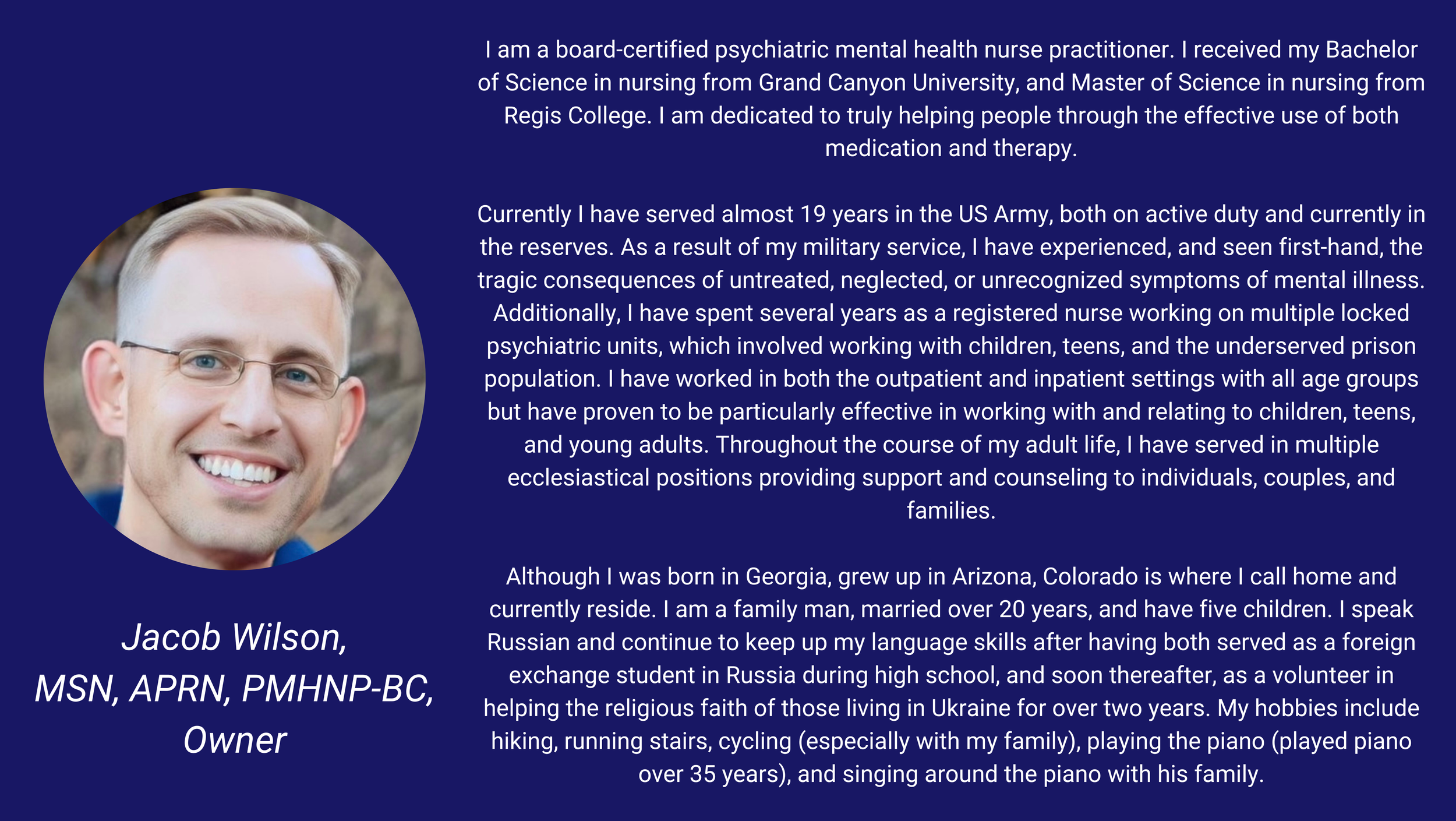 Jacob Howe About — Colorado Psych Clinic