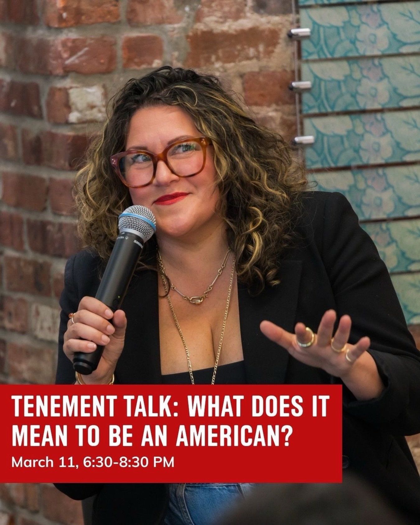 Join us next Wednesday when I return to @thetenementmuseum and expand on our conversation about what it means to be an #American. 🇺🇸🧱🌐