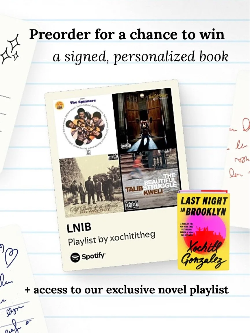 🕺🏻Signed Book Giveaway!🕺🏻

Don&rsquo;t miss out on our official #LastNightinBrooklyn playlist! Pre-order for your chance to win a signed copy + access to the music of LNIB&hellip;🎶

💛 LIKE this post 
💛 FOLLOW @xochitltheg and @flatiron_books 
