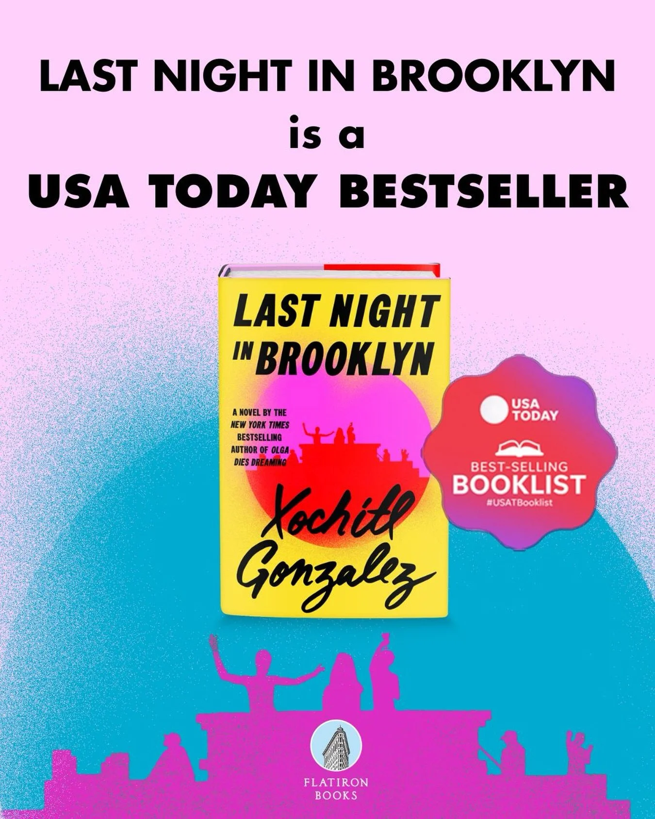 Thank you to ALL of you for making #LastNightinBrooklyn a @usatoday National Bestseller!!! 💫 Thanks for coming out and buying and spreading the word, and thank you to everyone on my @flatiron_books team for all the support for this novel! Can&rsquo;